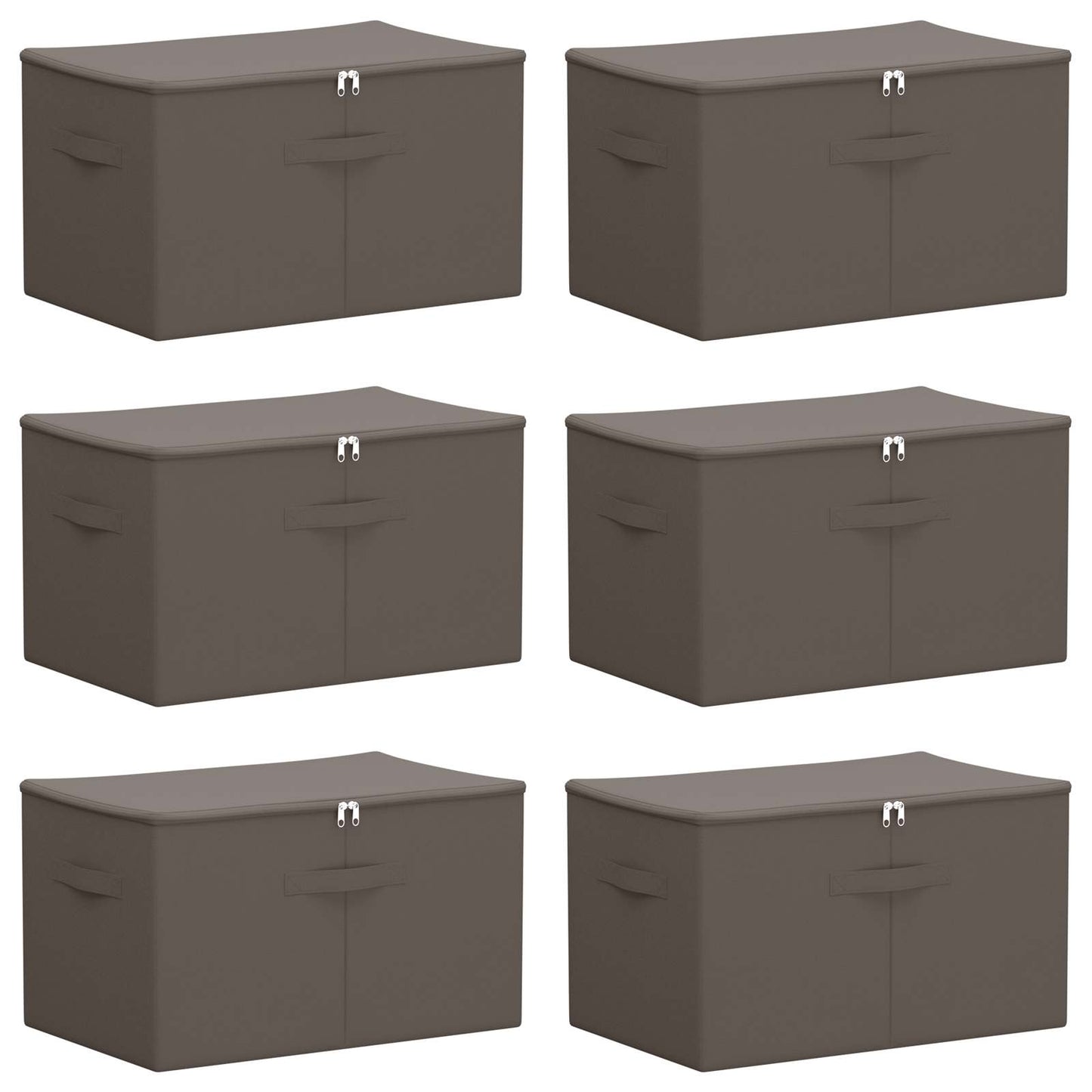Storage Box 6 pcs Anthracite 55 x 35 x 32 cm Non-woven fabric