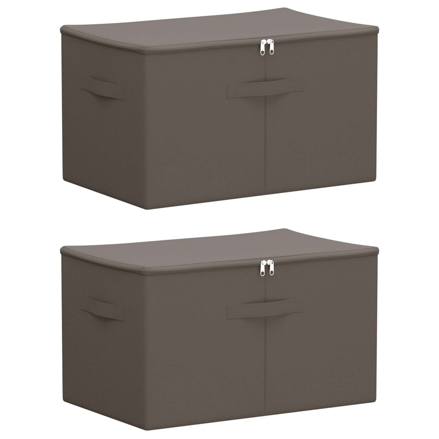 Storage Box 2 pcs Grey 60 x 43 x 35 cm Non-woven fabric