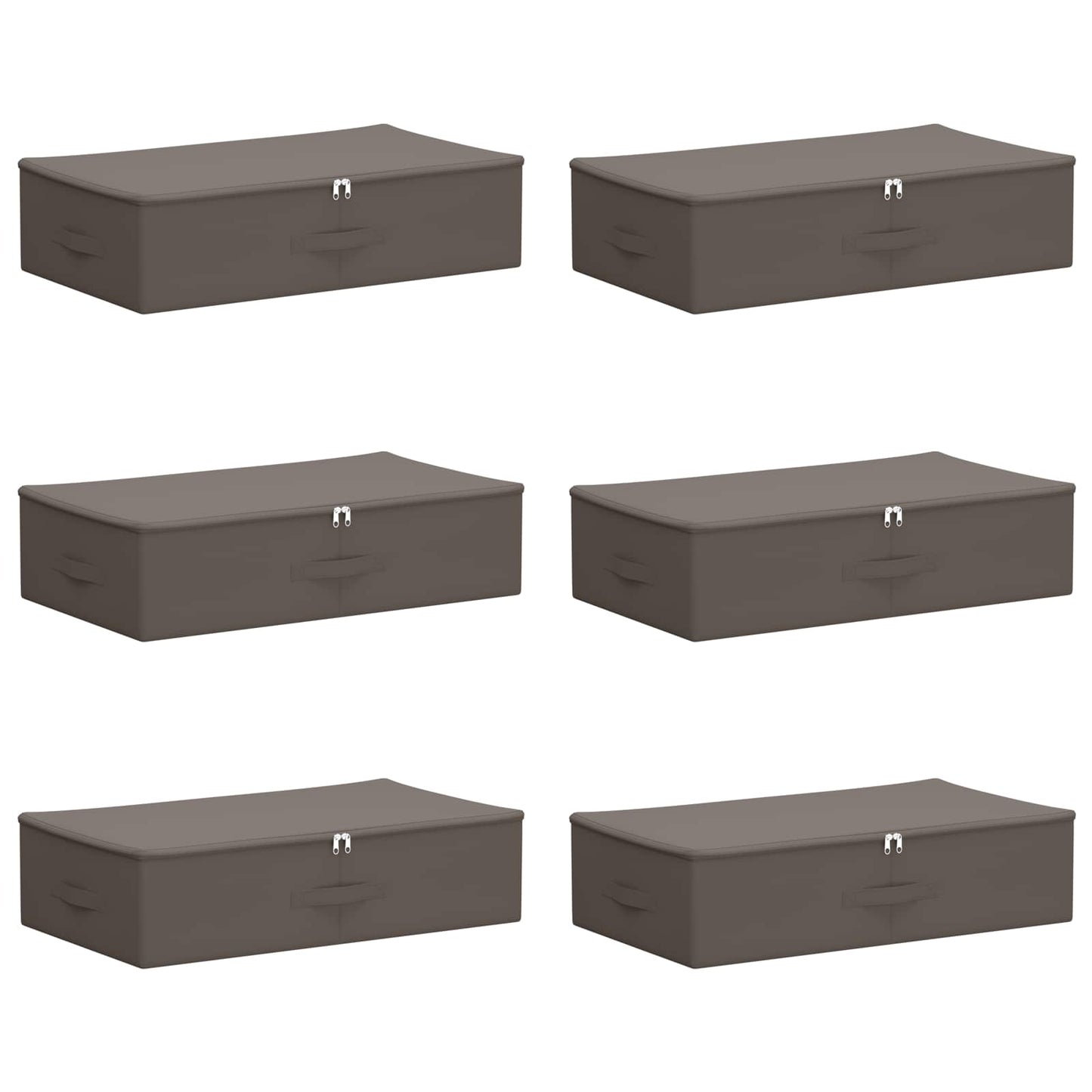 Storage Box 6 pcs Grey 70 x 40 x 18 cm Non-woven fabric