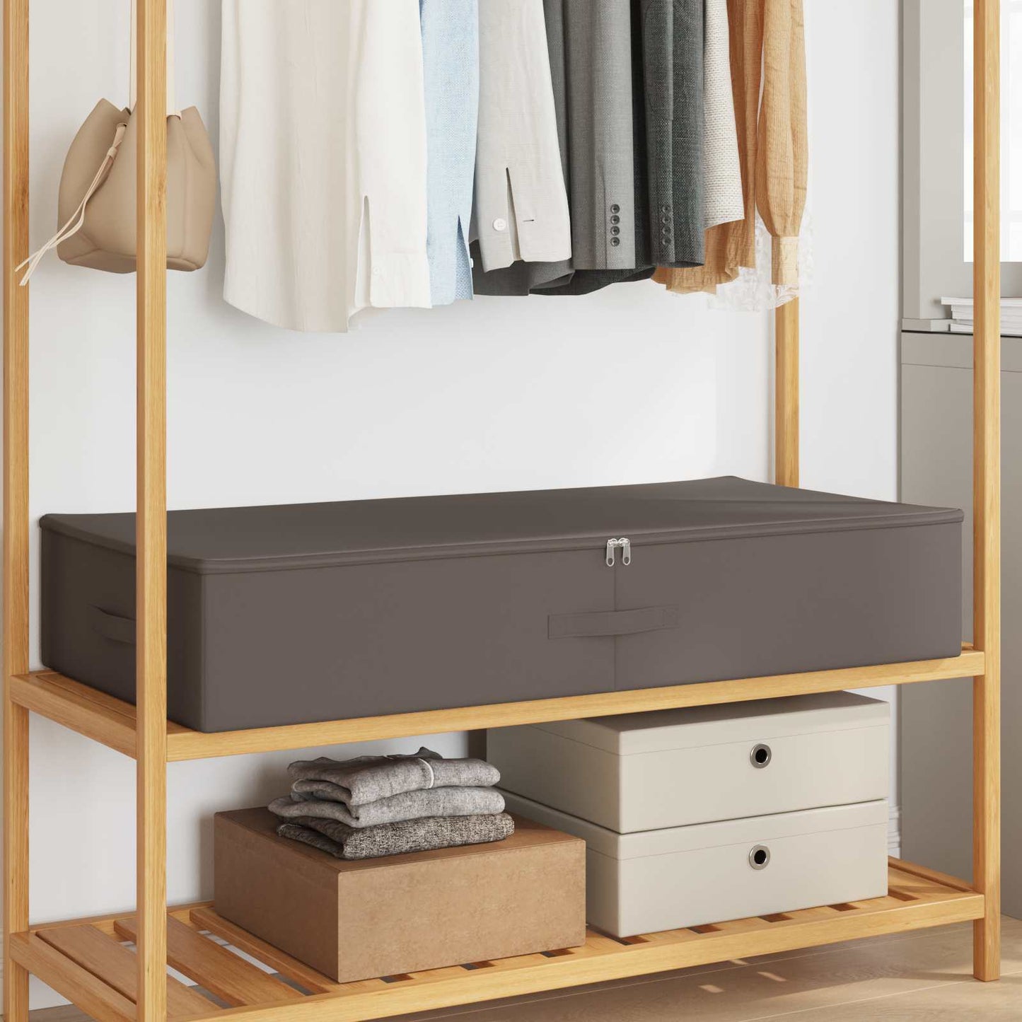 Storage Box 24 pcs Grey 90 x 48 x 15 cm Non-woven fabric