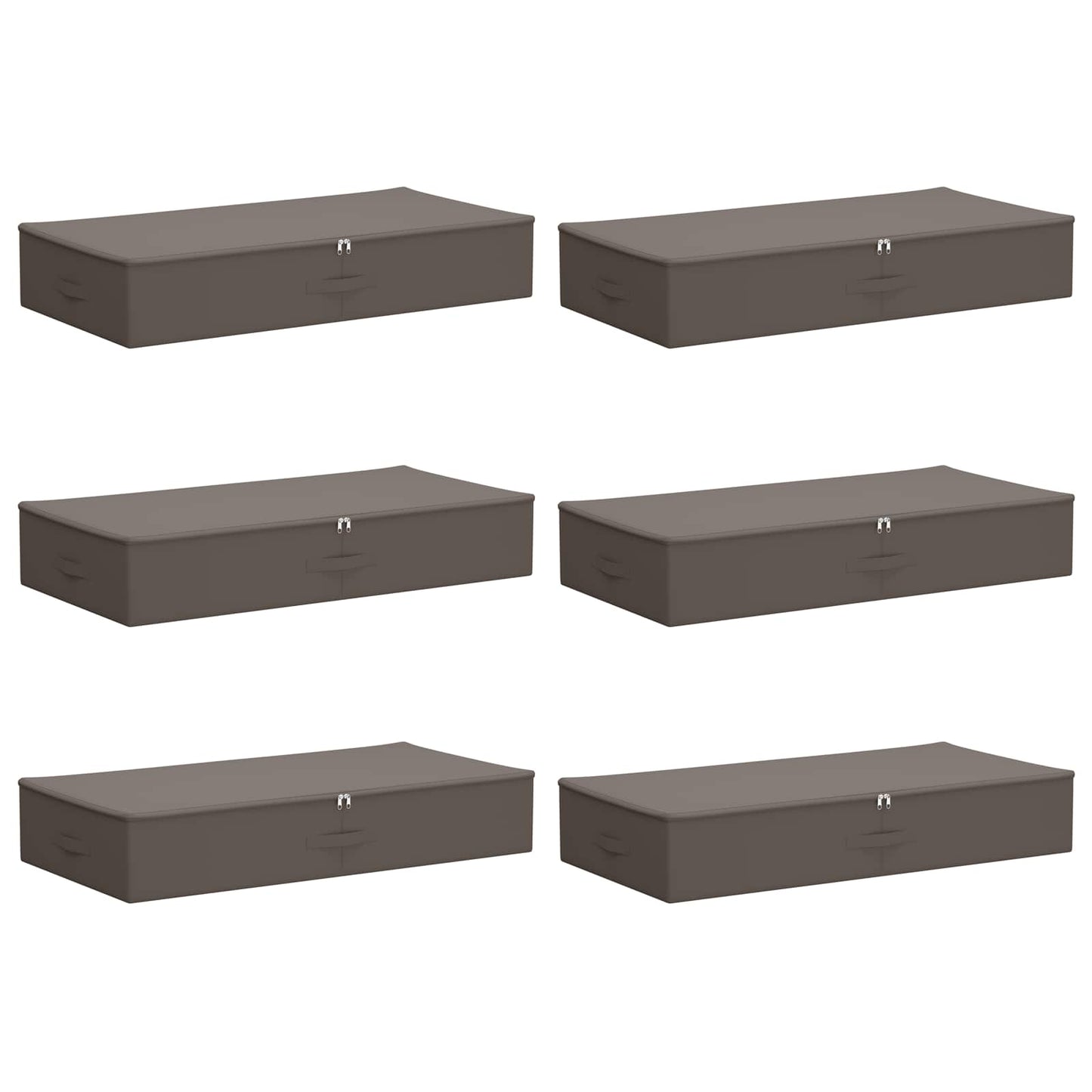 Storage Box 6 pcs Grey 100 x 50 x 18 cm Non-woven fabric
