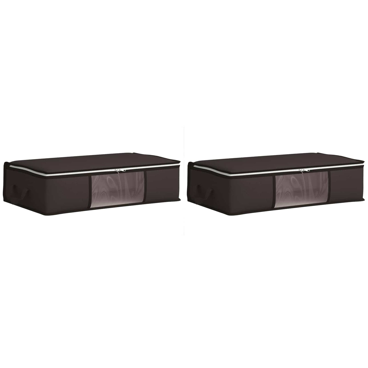 Storage Box with Transparent Side Window 2 pcs Anthracite