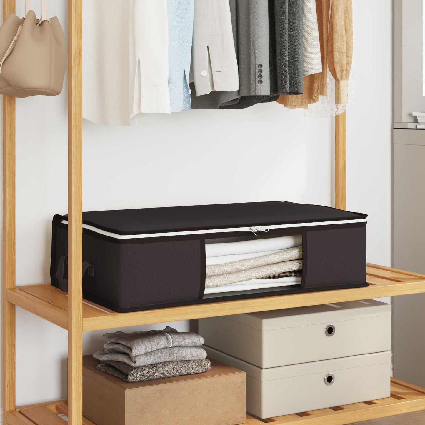 Storage Box with Transparent Side Window 6 pcs Anthracite
