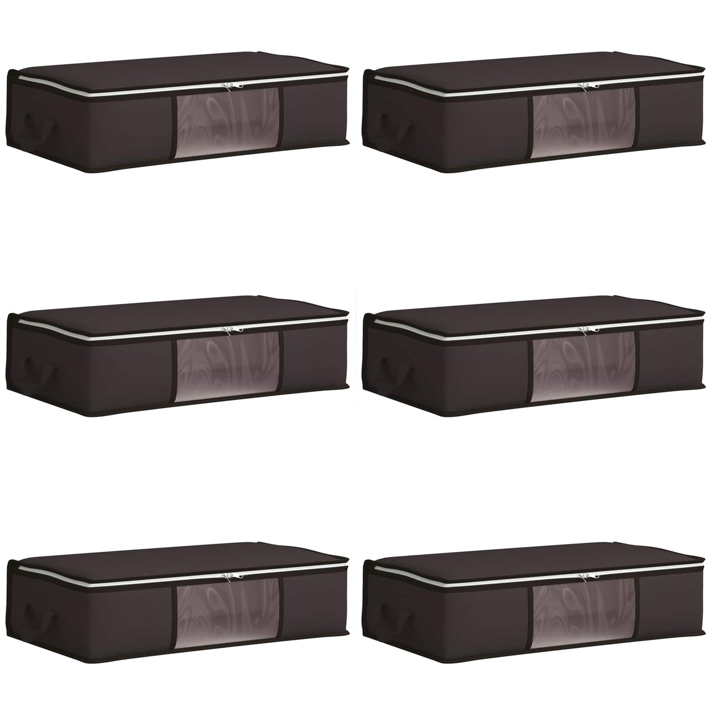 Storage Box with Transparent Side Window 6 pcs Anthracite