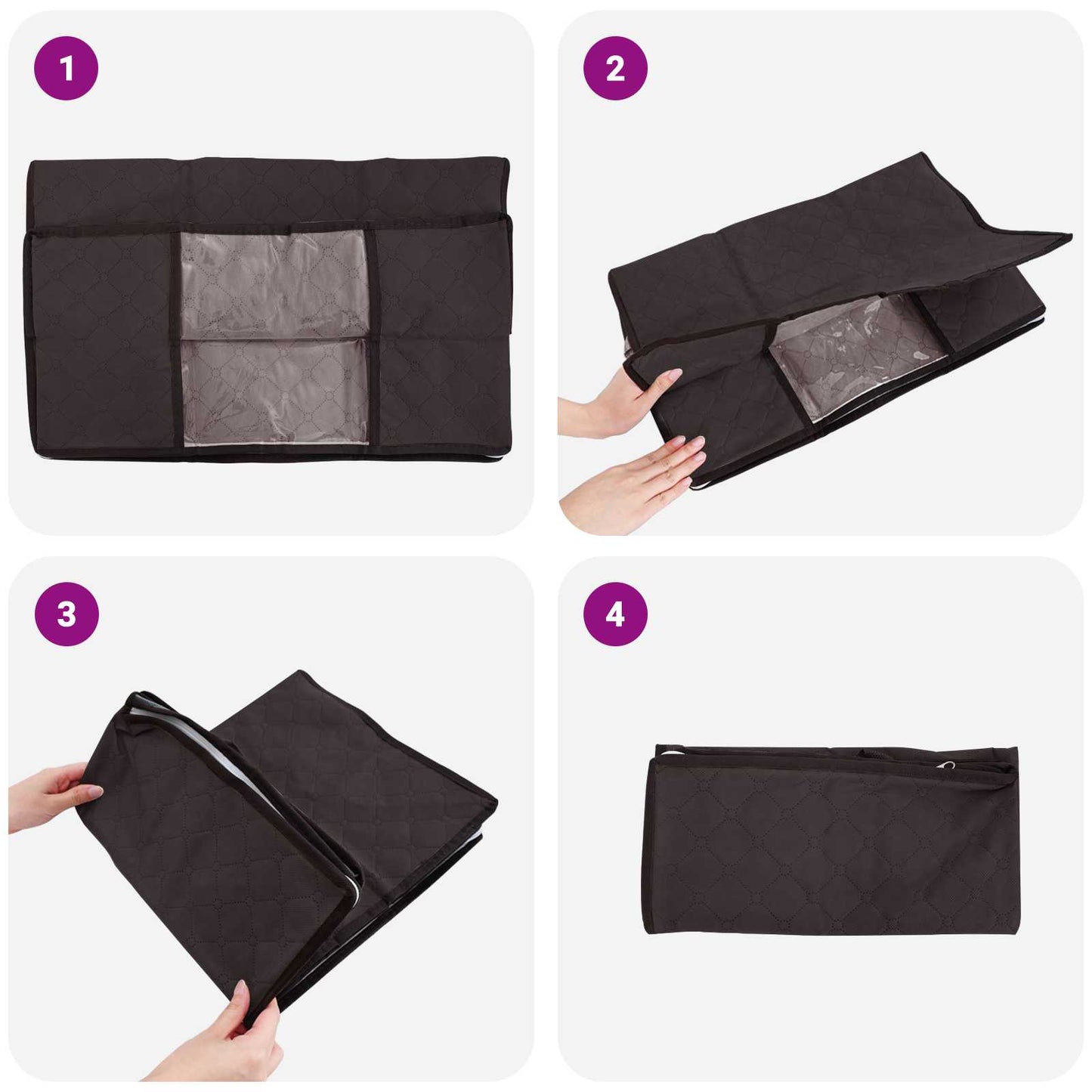 Storage Box with Transparent Side Window 6 pcs Anthracite