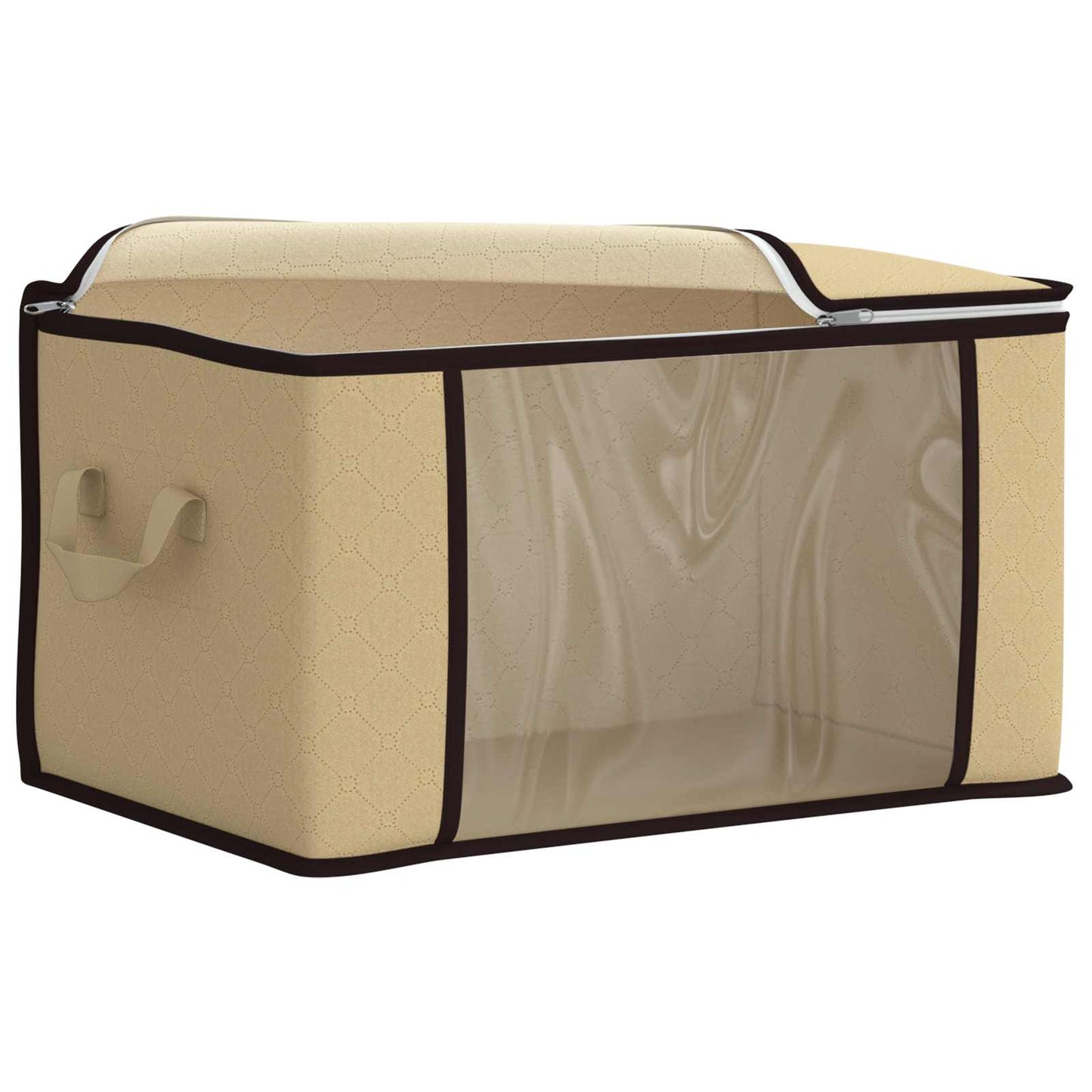 Storage Box with Transparent Side Window 6 pcs Cream