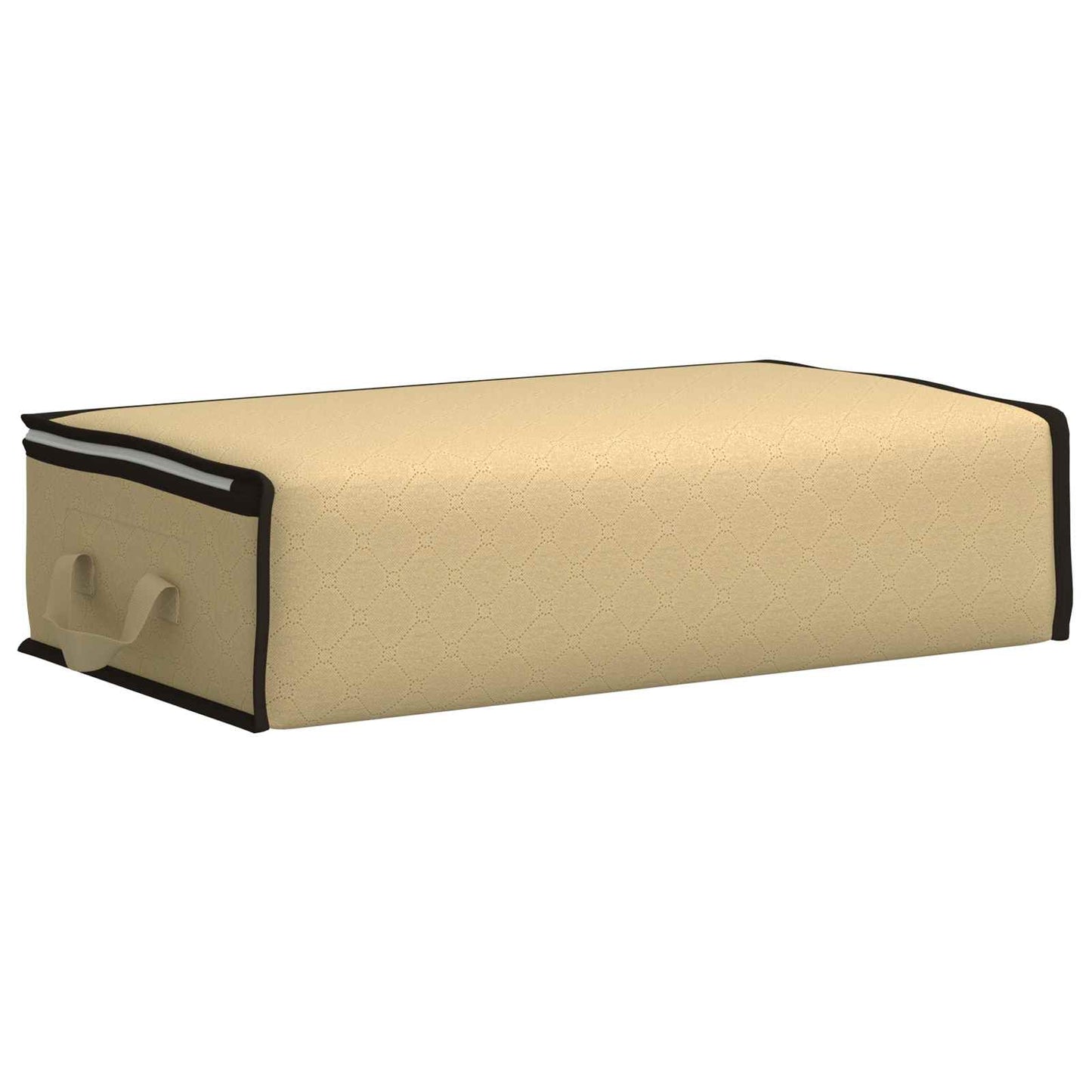 Storage Box with Transparent Side Window 2 pcs Cream