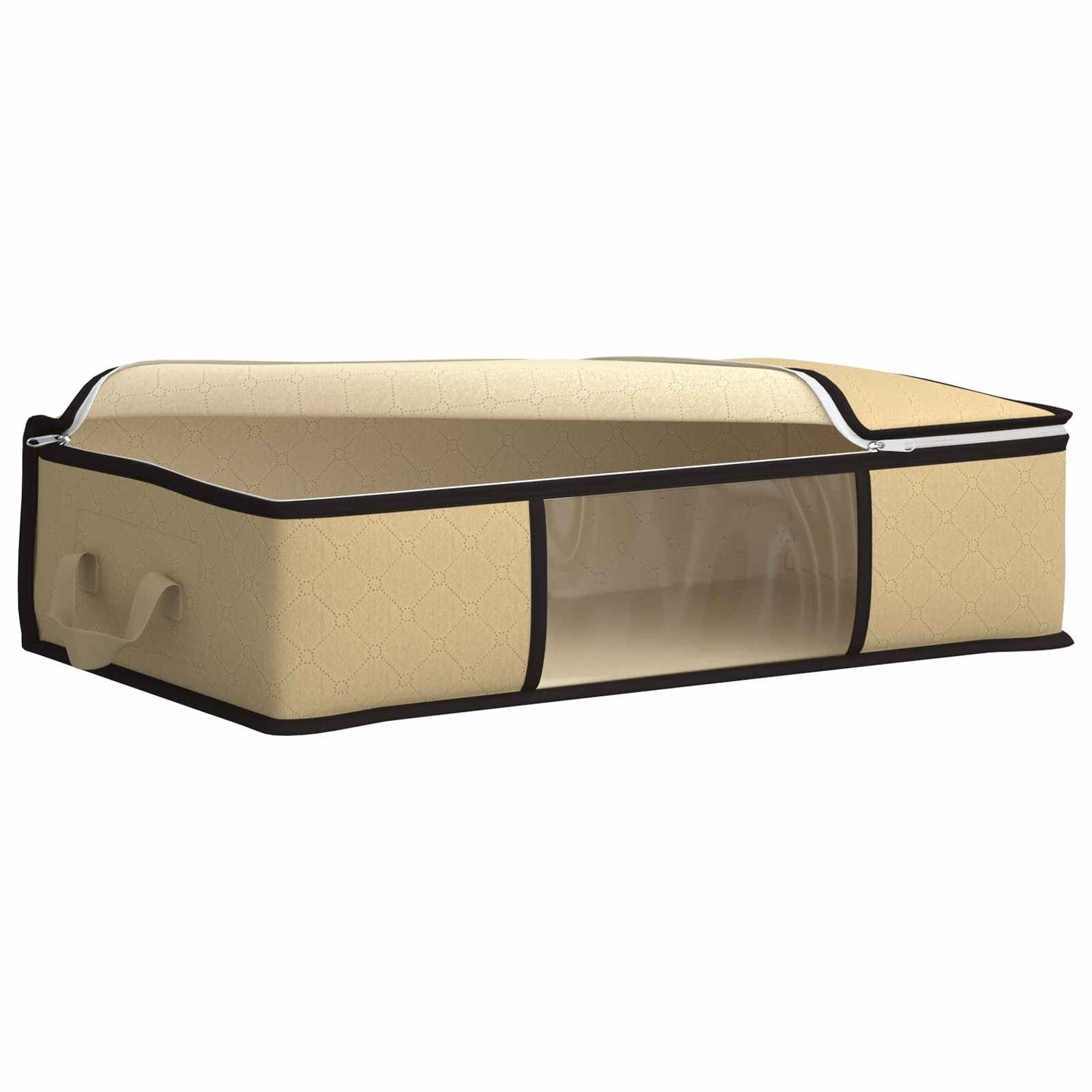 Storage Box with Transparent Side Window 6 pcs Cream