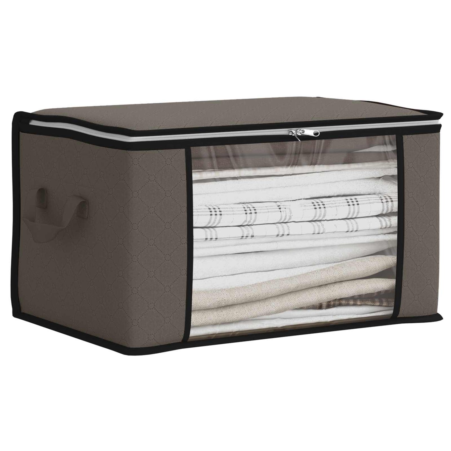 Storage Box with Transparent Side Window 2 pcs Grey