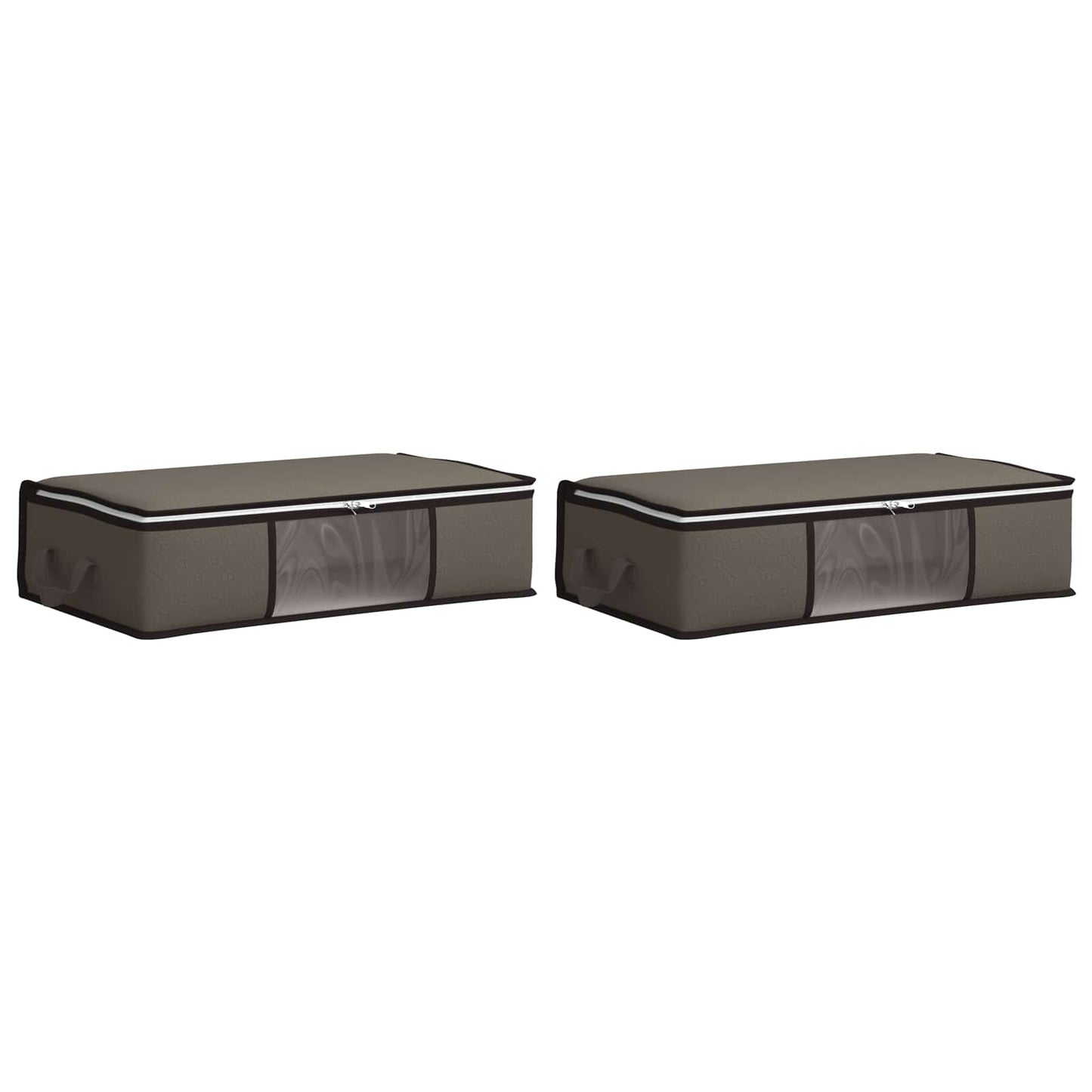 Storage Box with Transparent Side Window 2 pcs Grey