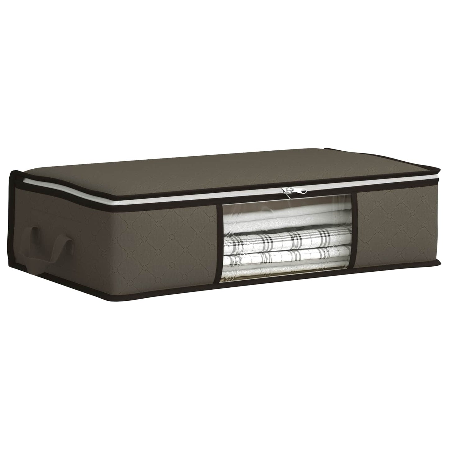 Storage Box with Transparent Side Window 2 pcs Grey