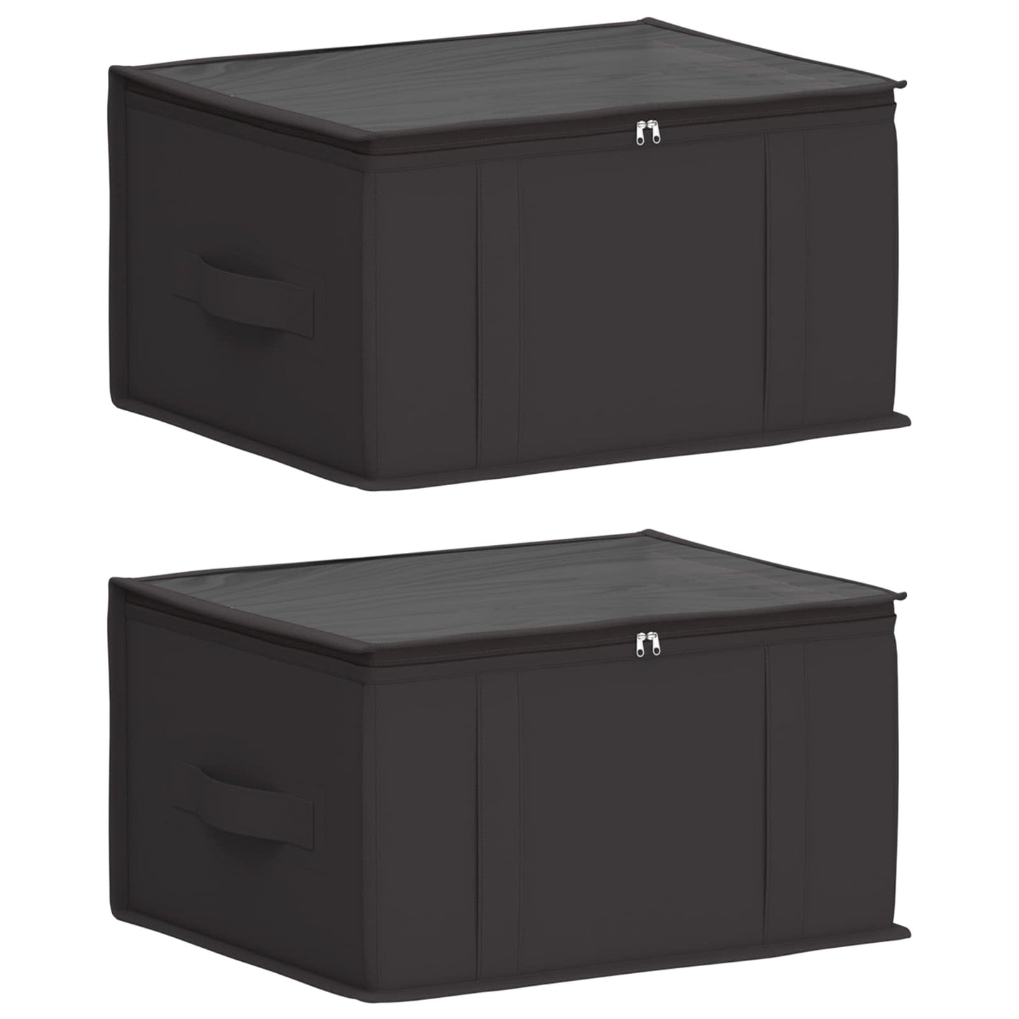 Storage Box with Transparent Top Window 2 pcs Anthracite