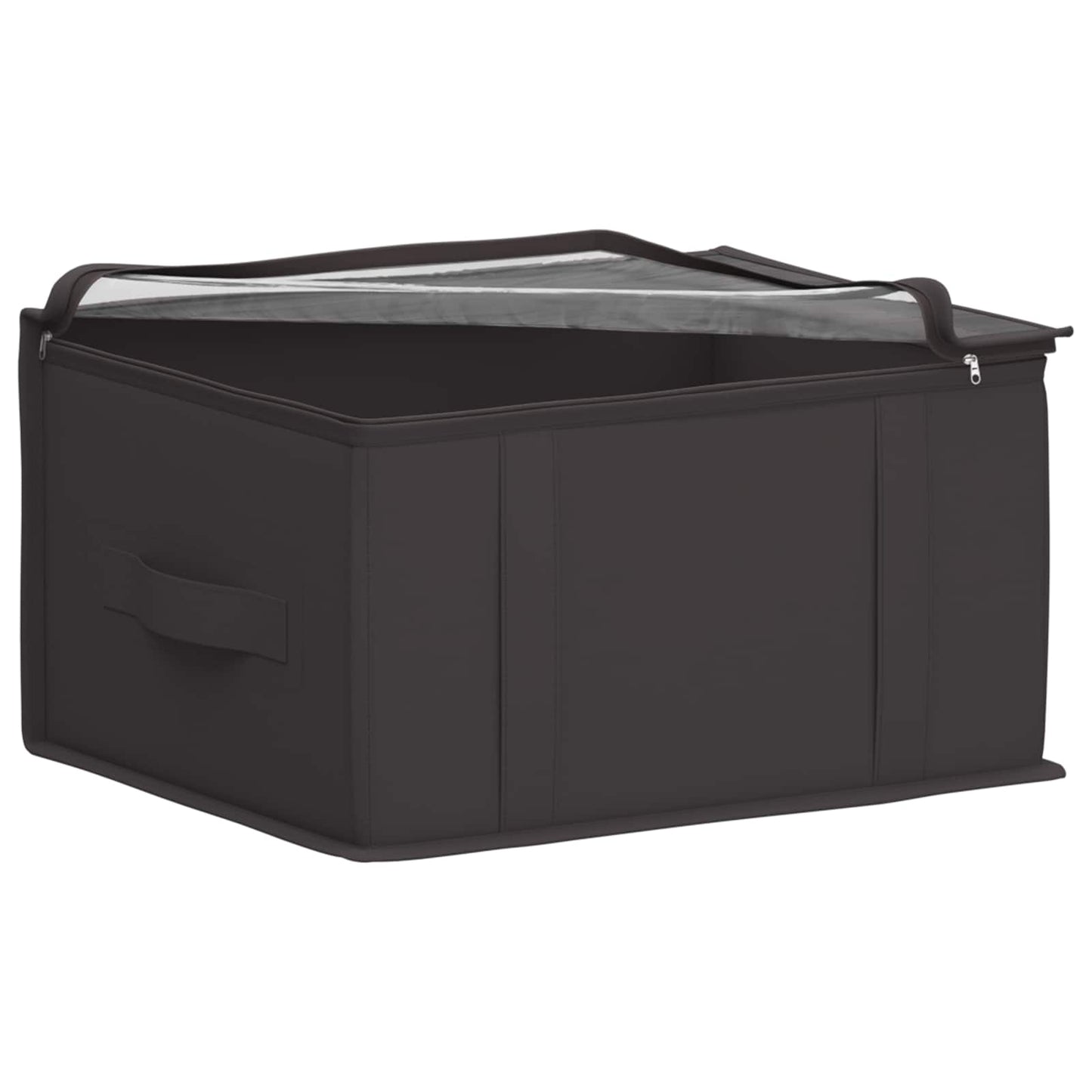 Storage Box with Transparent Top Window 2 pcs Anthracite