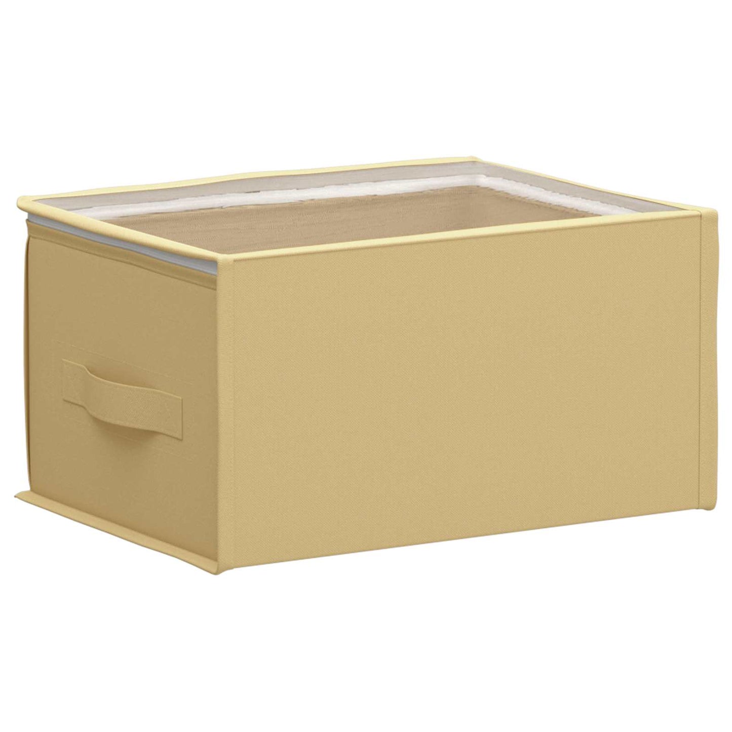 Storage Box with Transparent Top Window 2 pcs Cream
