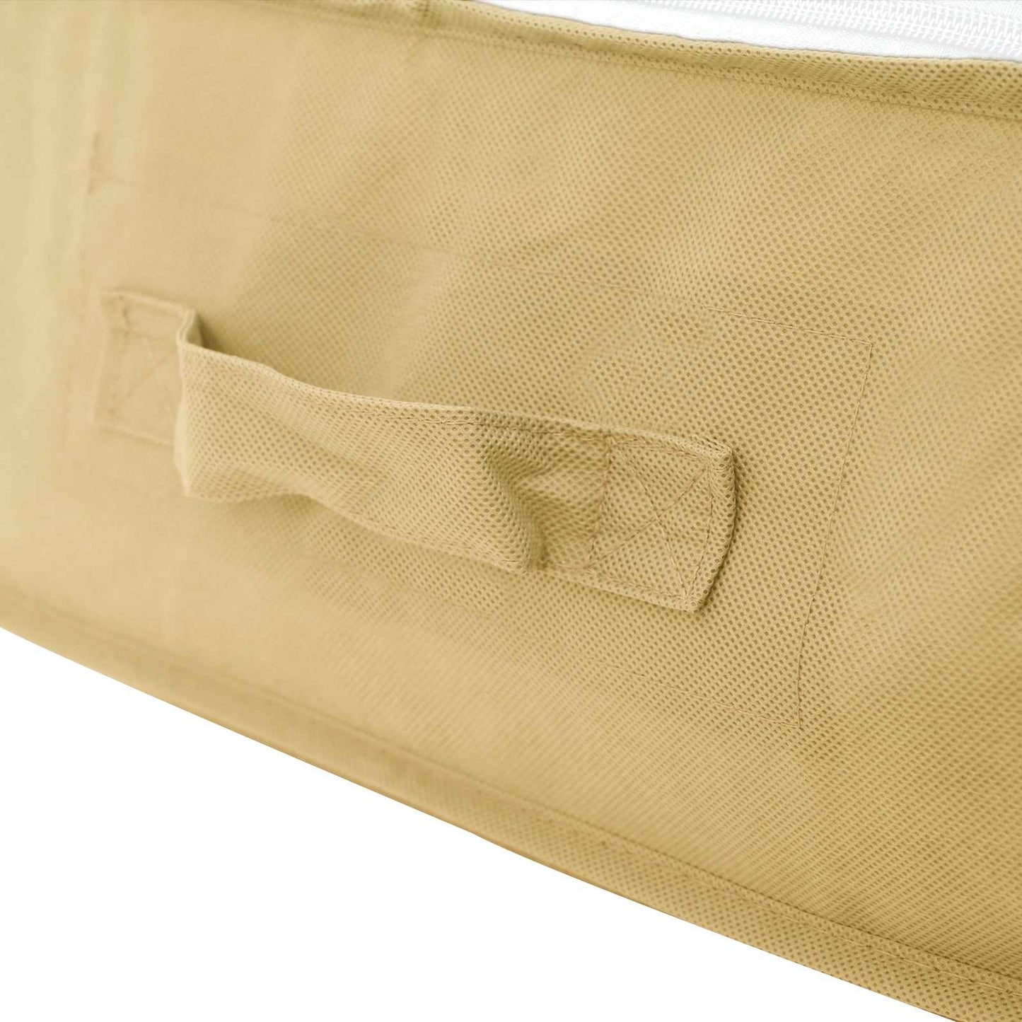 Storage Box with Transparent Top Window 6 pcs Cream