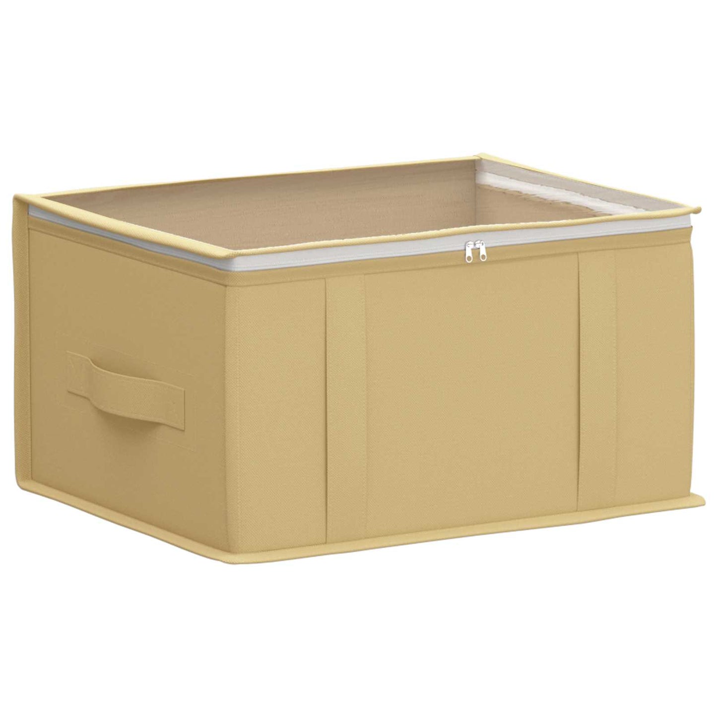 Storage Box with Transparent Top Window 2 pcs Cream