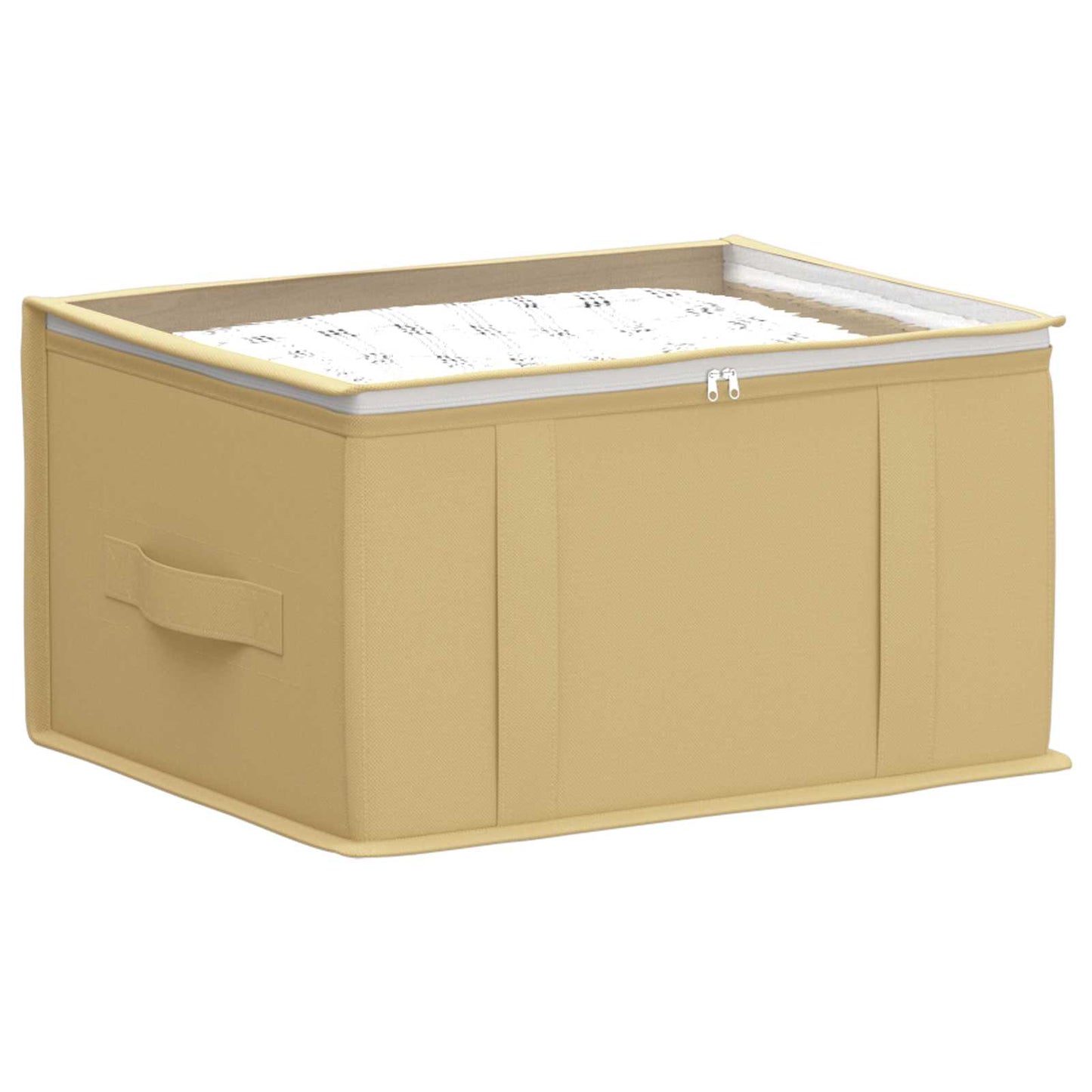 Storage Box with Transparent Top Window 2 pcs Cream