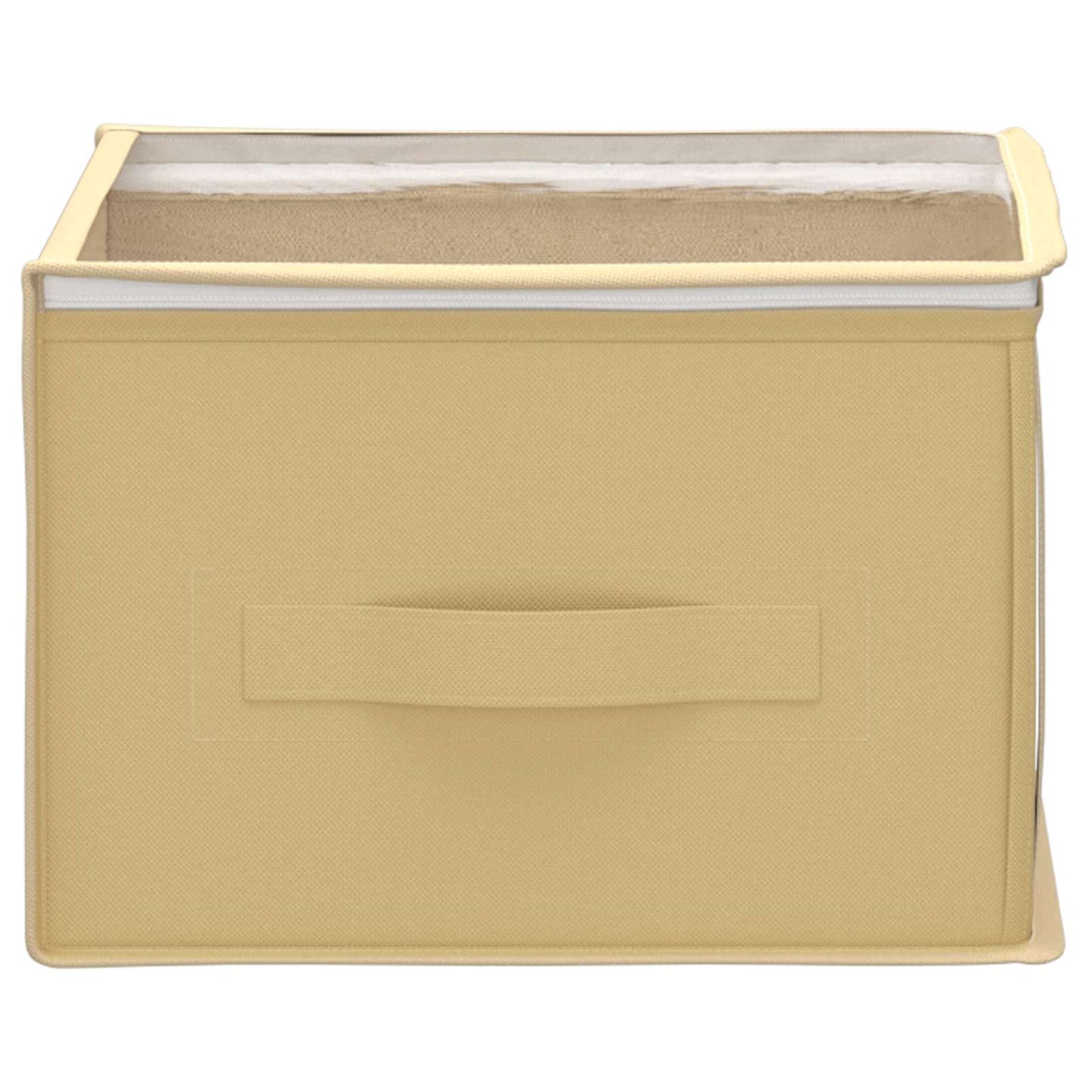 Storage Box with Transparent Top Window 6 pcs Cream