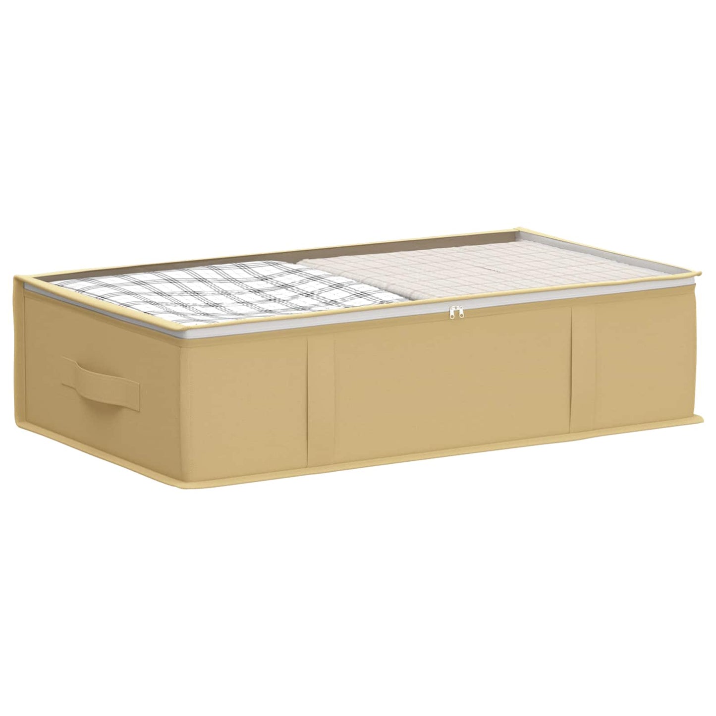 Storage Box with Transparent Top Window 2 pcs Cream