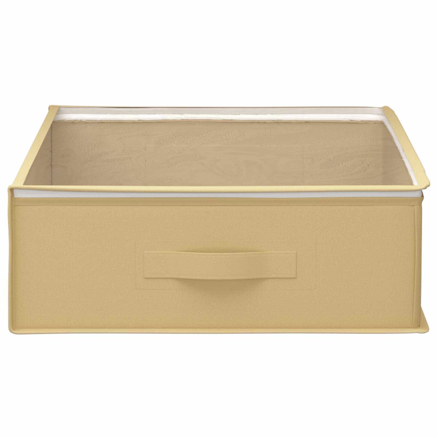 Storage Box with Transparent Top Window 6 pcs Cream