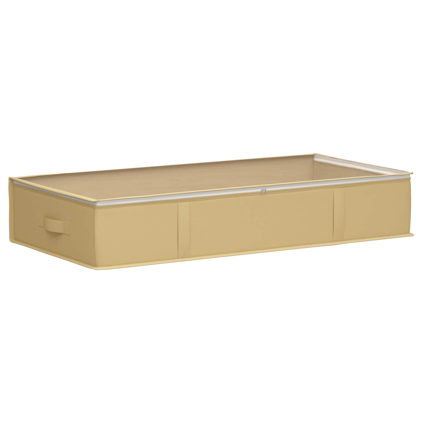 Storage Box with Transparent Top Window Cream 100 x 50 x 18 cm