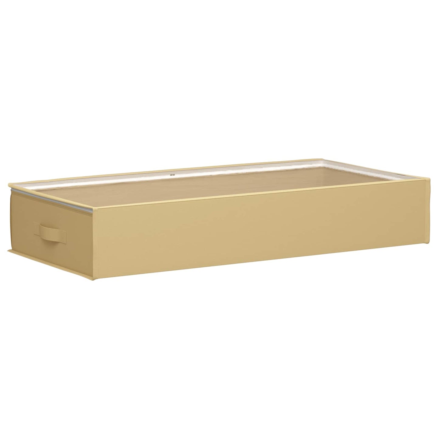 Storage Box with Transparent Top Window 2 pcs Cream