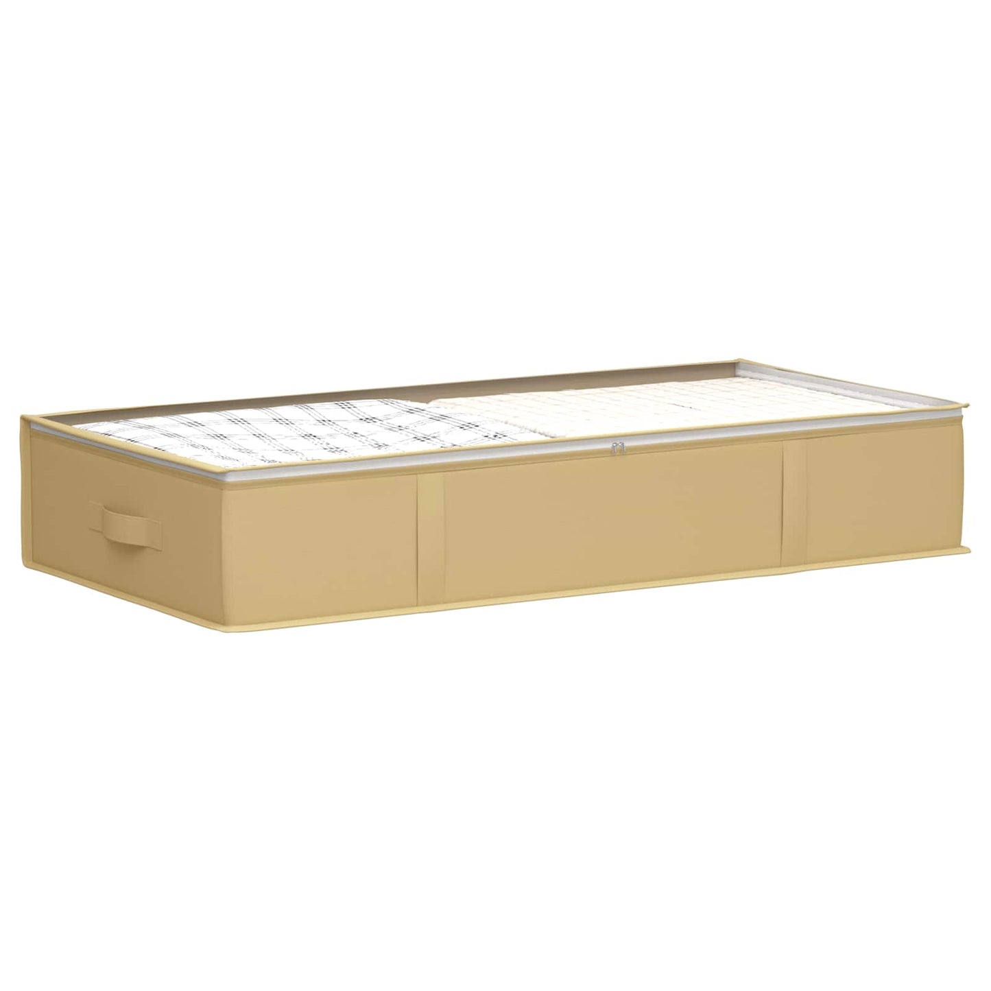 Storage Box with Transparent Top Window 2 pcs Cream