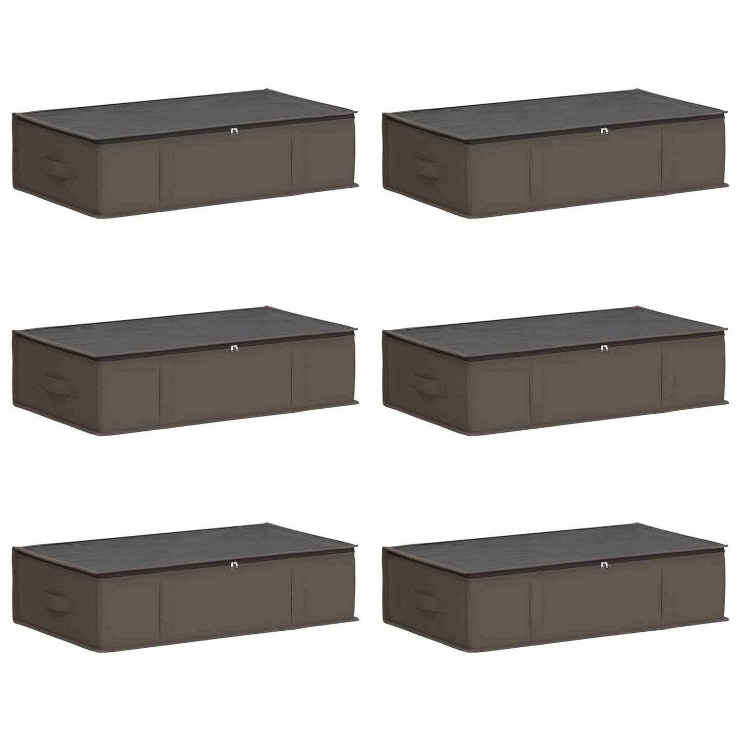 Storage Box with Transparent Top Window 6 pcs Grey