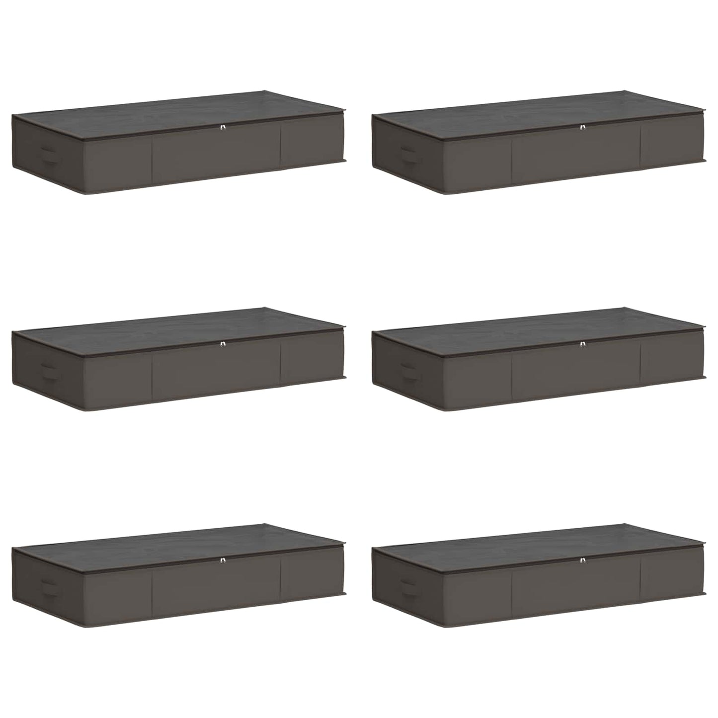 Storage Box with Transparent Top Window 6 pcs Grey