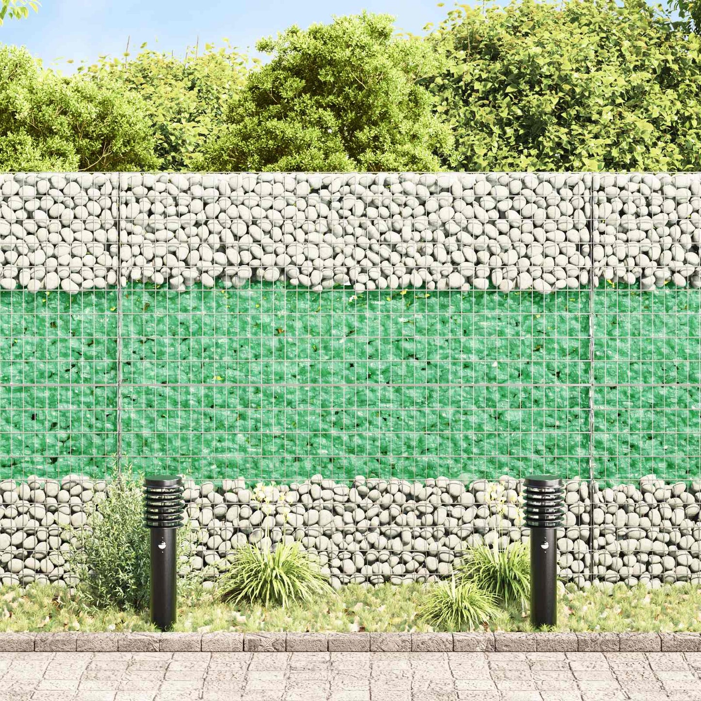 Garden Stones Light Green 12 cm Glass
