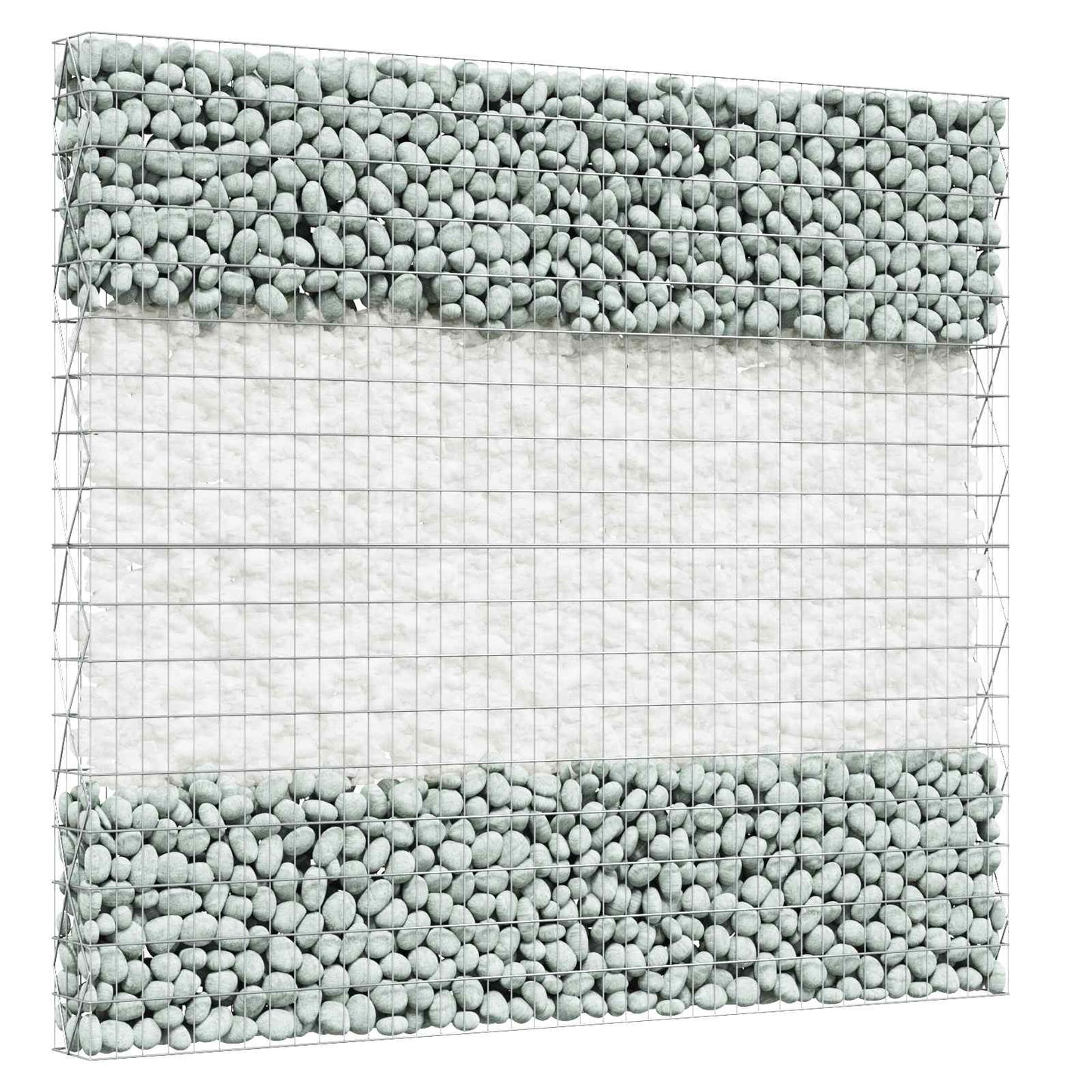 Garden Stones White 12 cm Glass