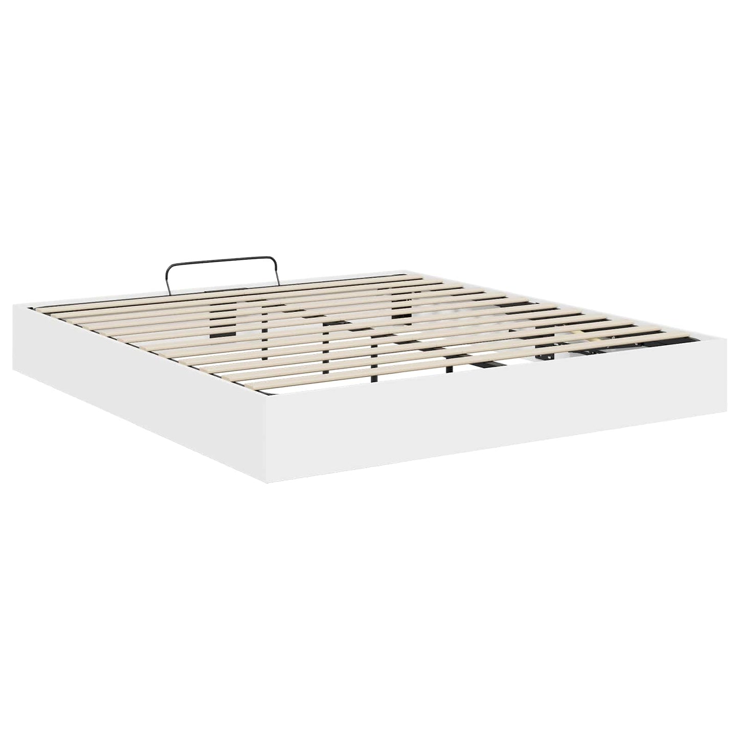 Ottoman Bed Frame White 203 x 180 x 25 cm Engineered Wood