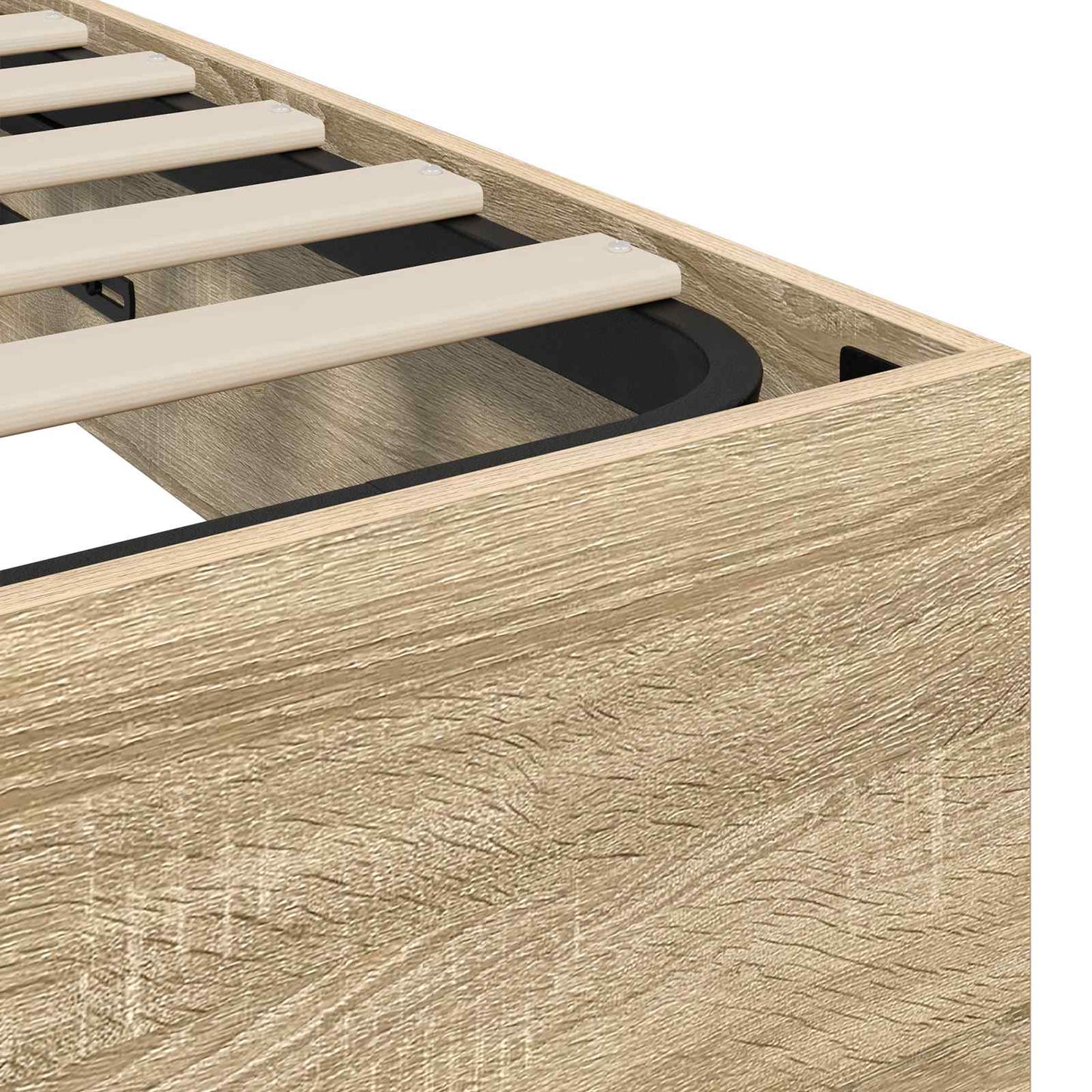 Ottoman Bed Frame Sonoma Oak 203 x 180 x 25 cm Engineered Wood