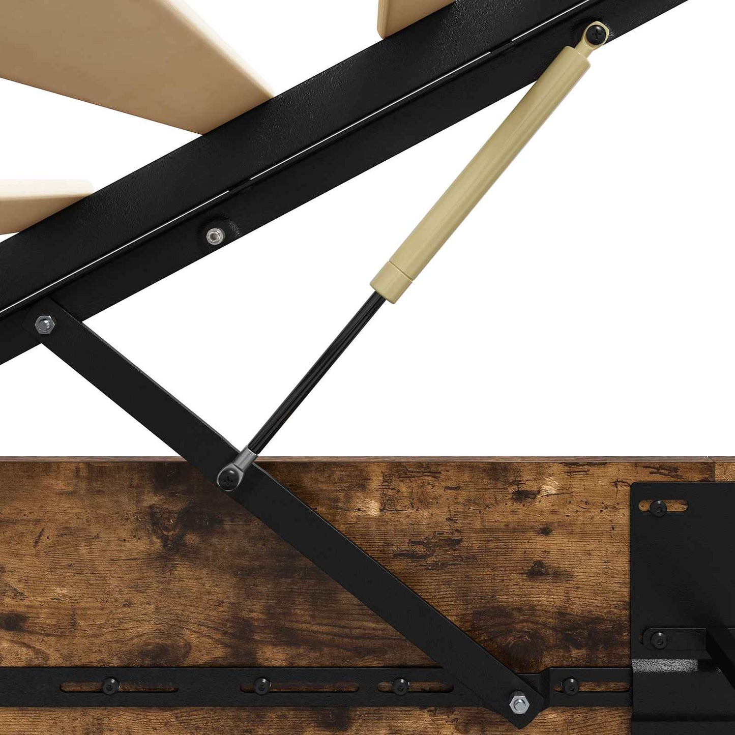 Ottoman Bed Frame Smoked Oak 203 x 180 x 25 cm Engineered Wood