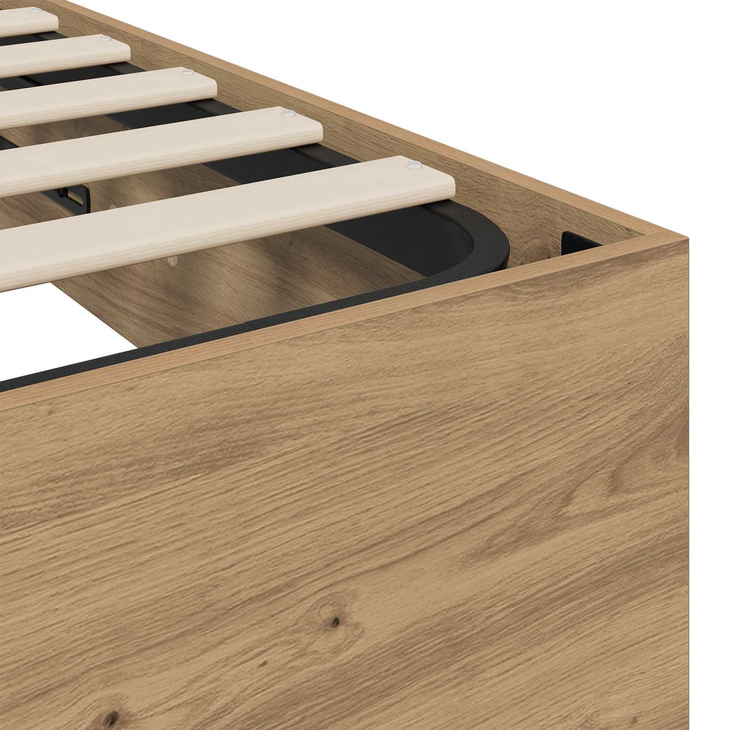 Ottoman Bed Frame with Storage Artisian Oak 203 x 180 x 25 cm