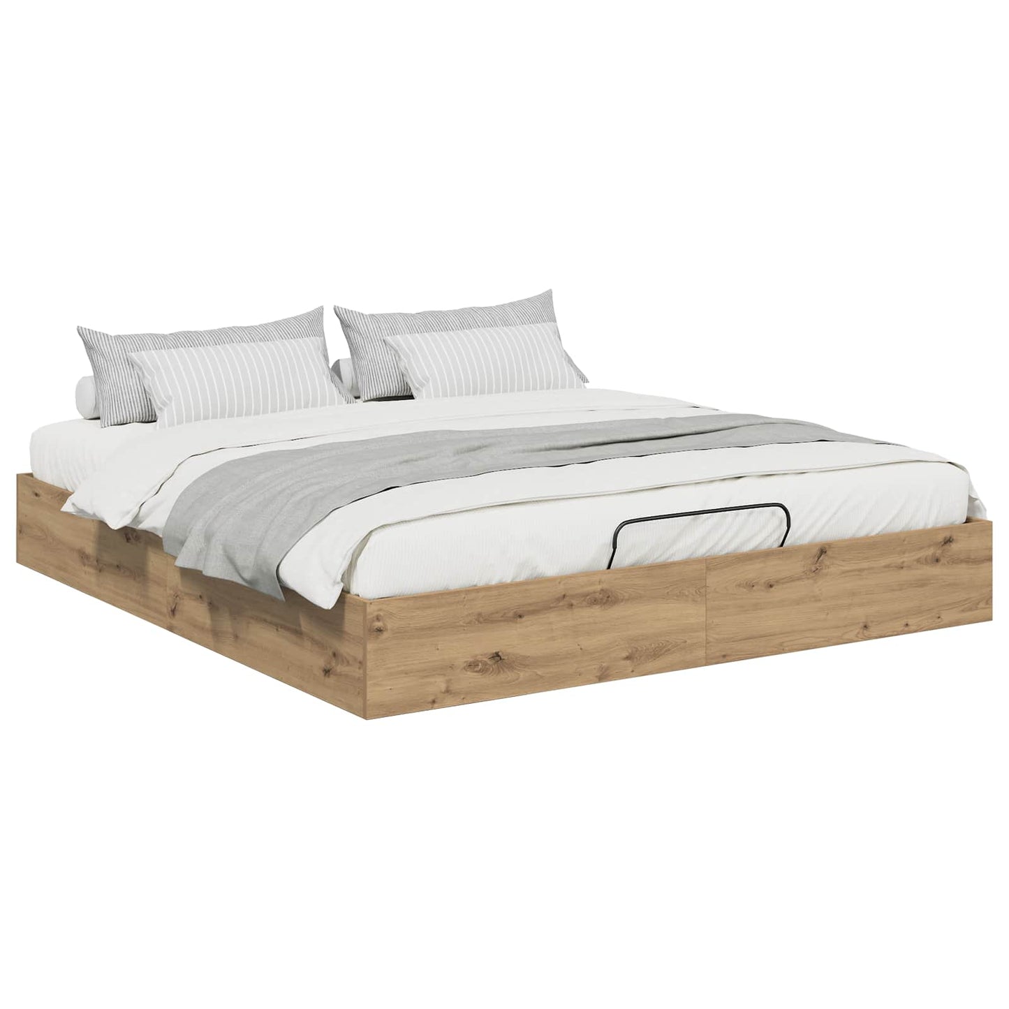 Ottoman Bed Frame with Storage Artisian Oak 203 x 180 x 25 cm