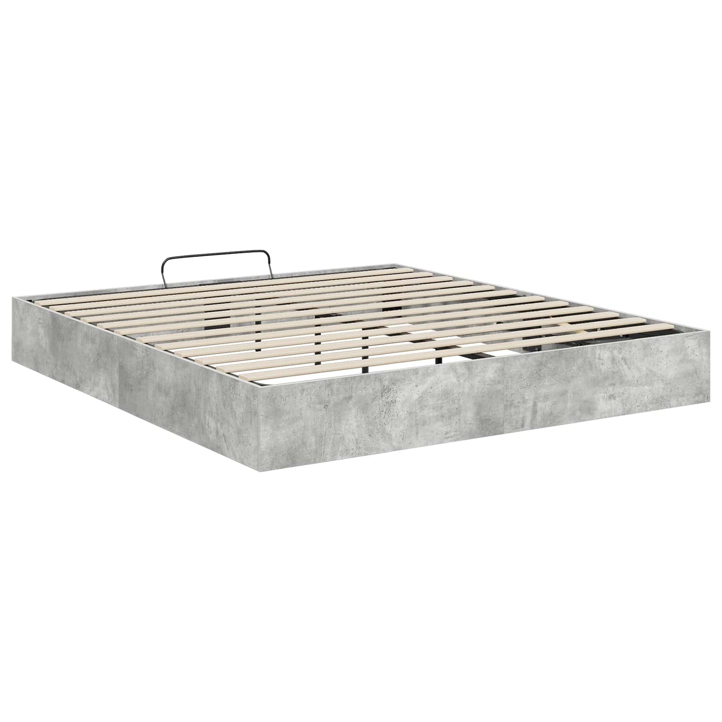 Ottoman Bed Frame Concrete Grey 160 x 200 cm Engineered Wood