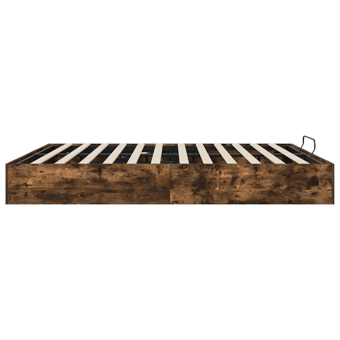 Ottoman Bed Frame Smoked Oak 203 x 160 x 25 cm Engineered Wood