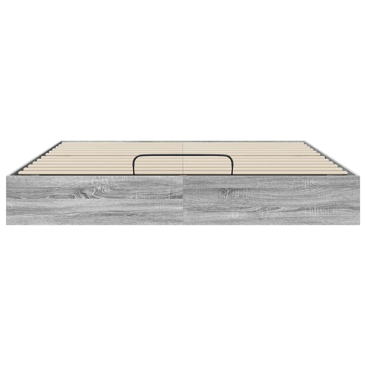 Ottoman Bed Frame Grey Sonoma 203 x 160 x 25 cm Engineered Wood