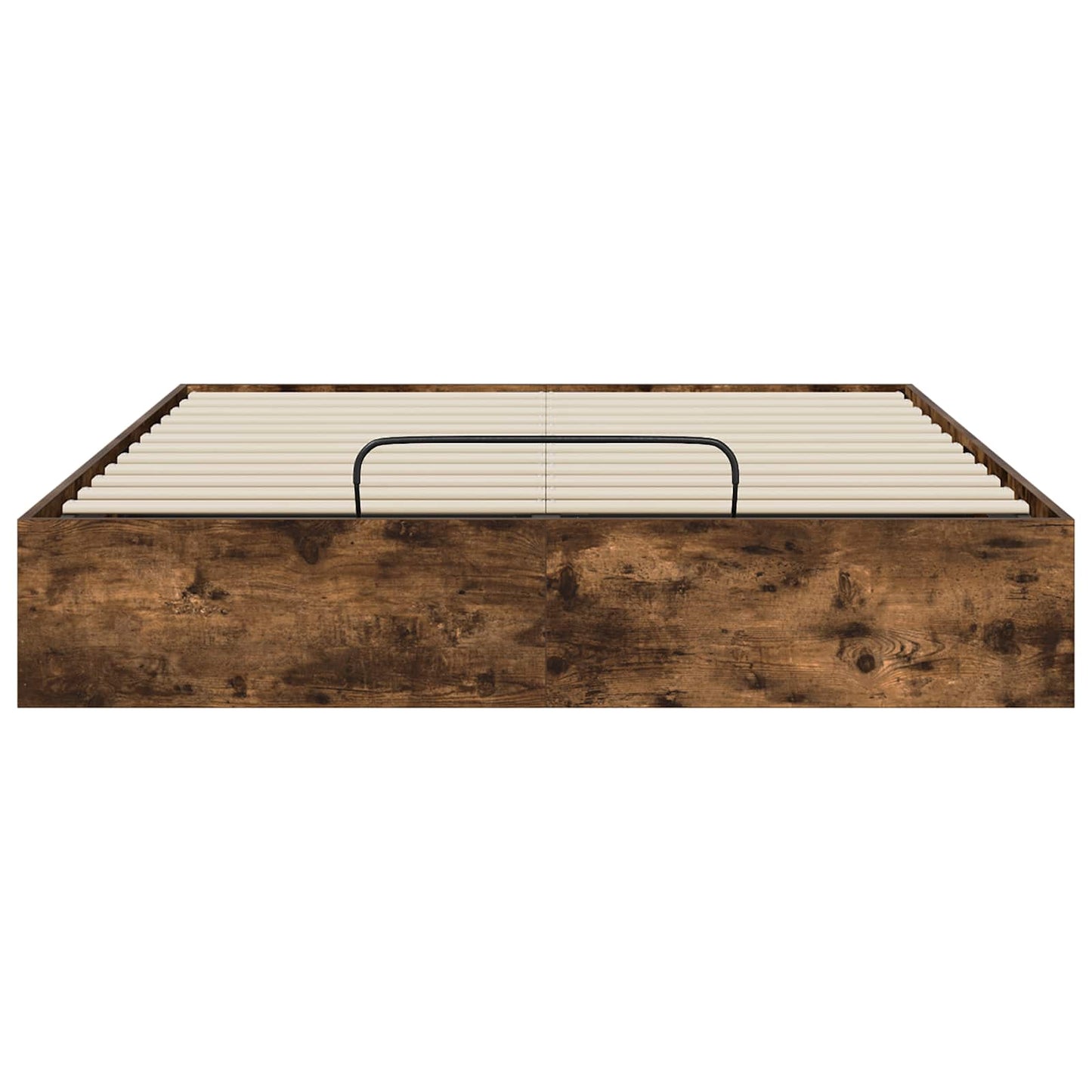Ottoman Bed Frame Smoked Oak 203 x 120 x 25 cm Engineered Wood