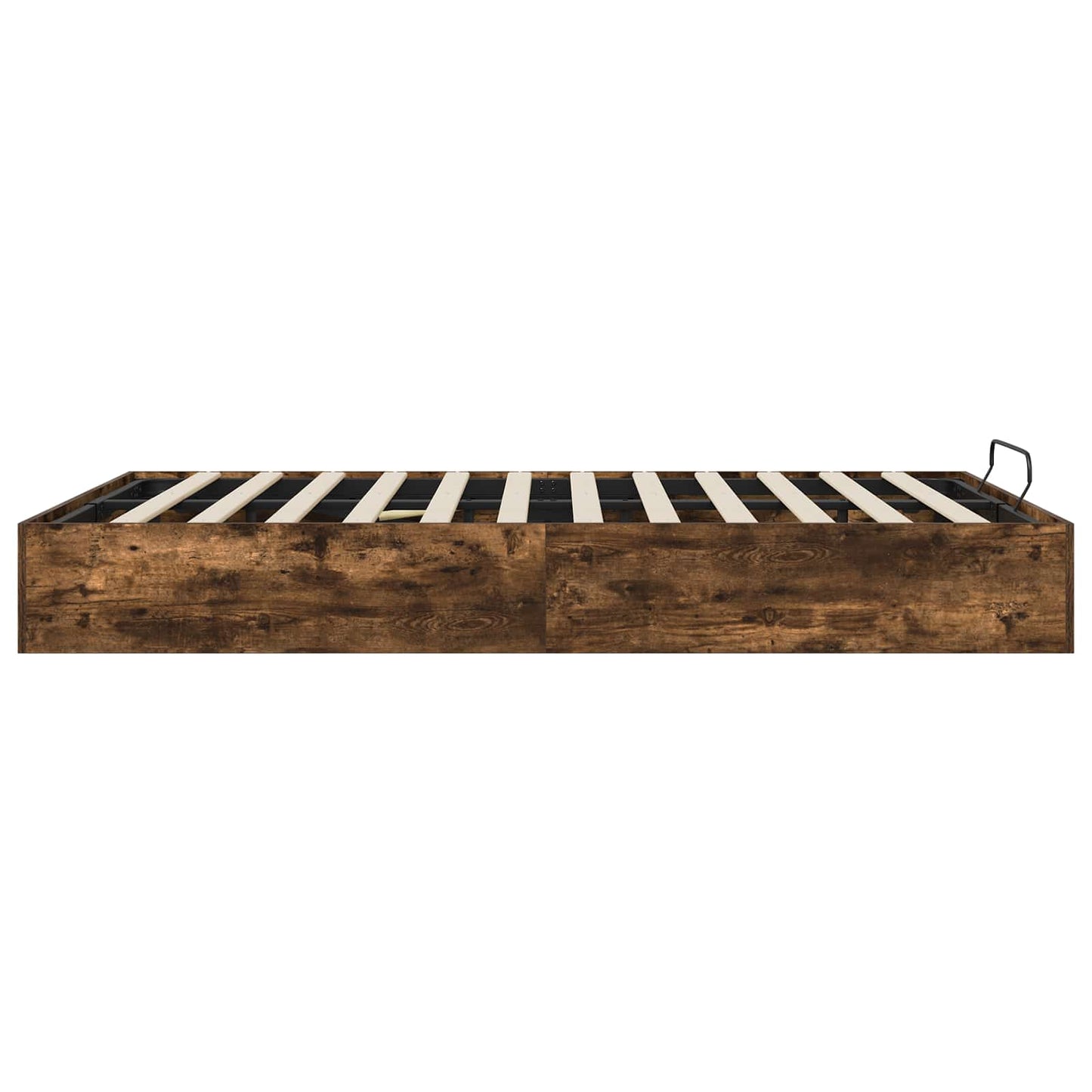 Ottoman Bed Frame Smoked Oak 203 x 120 x 25 cm Engineered Wood