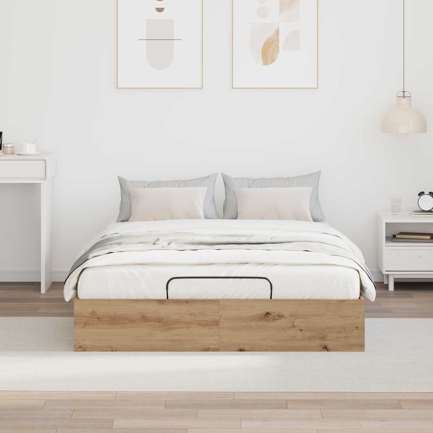 Ottoman Bed Frame Artisan Oak 120 x 200 cm Engineered Wood