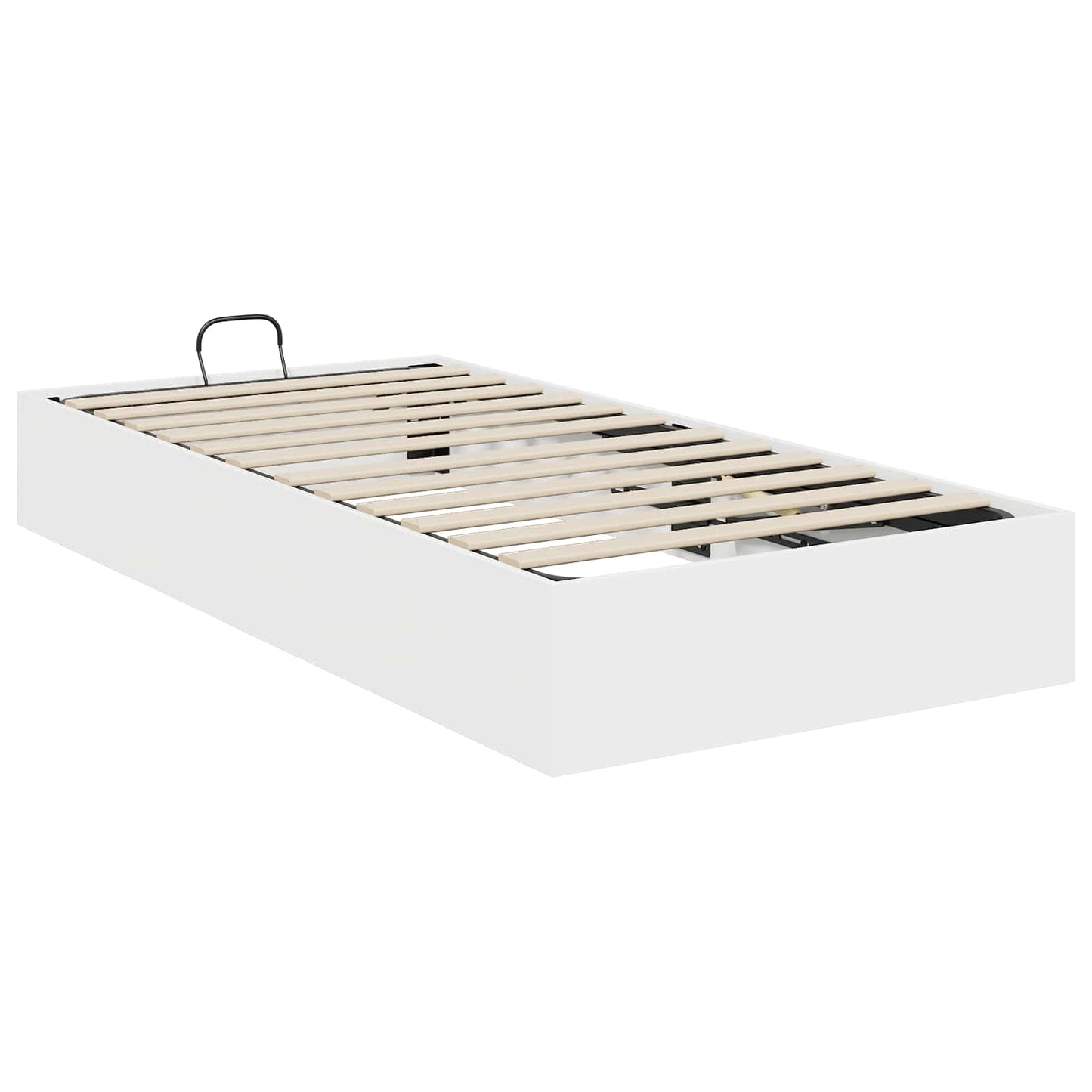 Ottoman Bed Frame White 203 x 90 x 25 cm Engineered Wood