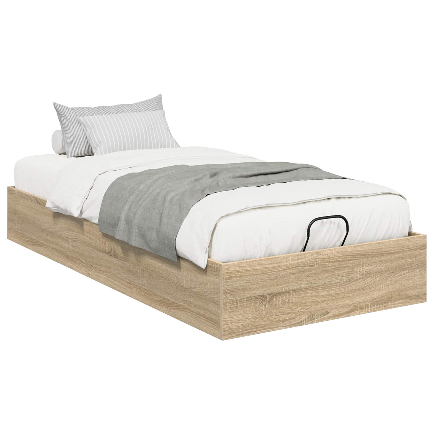 Ottoman Bed Frame Sonoma Oak 203 x 90 x 25 cm Engineered Wood