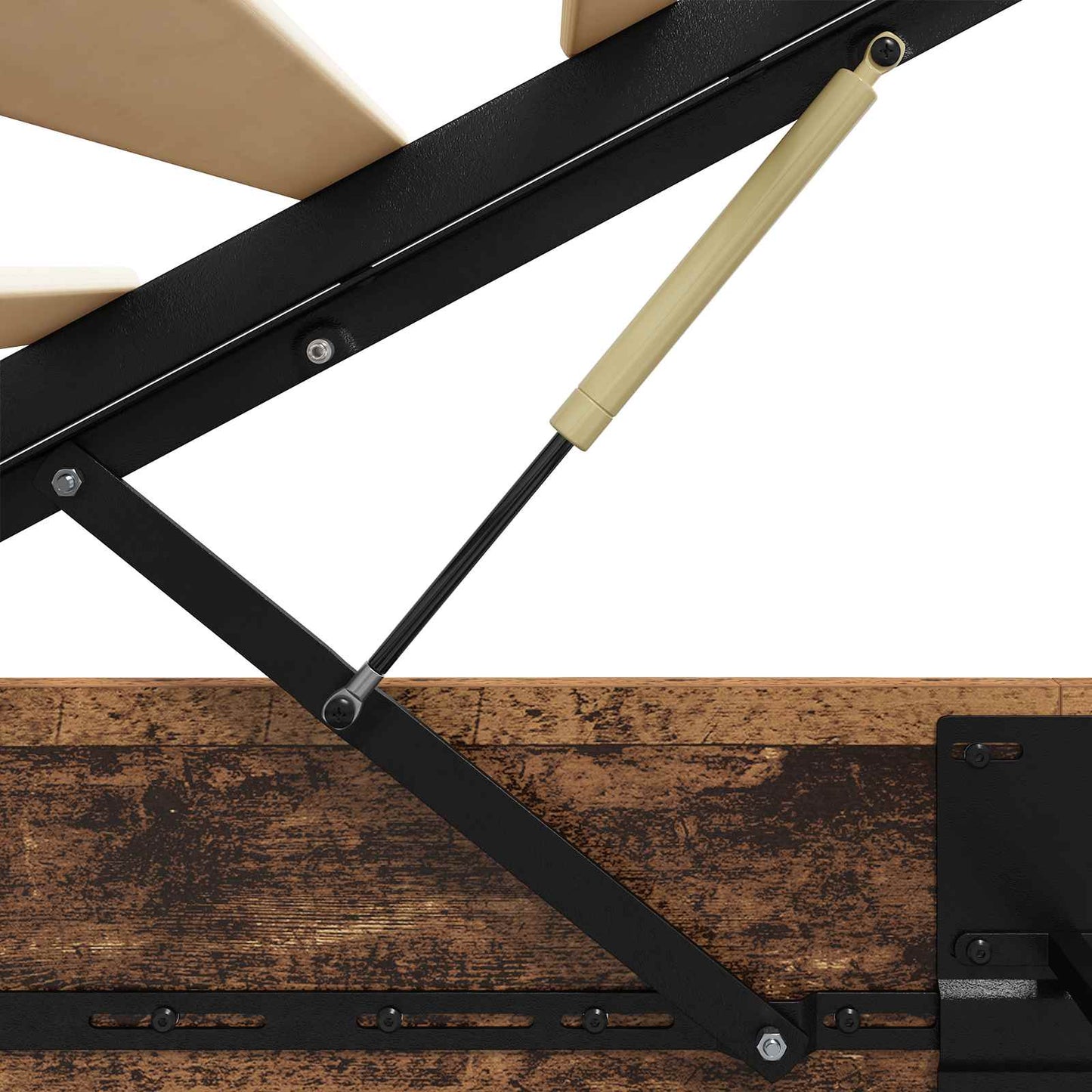 Ottoman Bed Frame Old Wood 203 x 90 x 25 cm Engineered Wood
