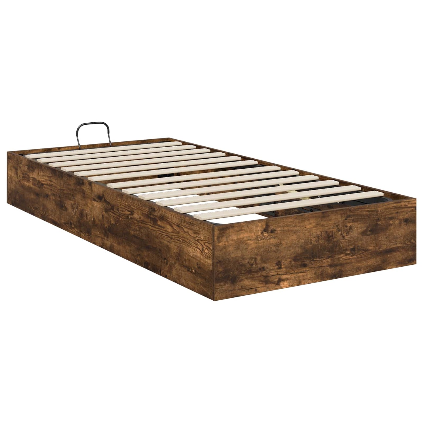 Ottoman Bed Frame Smoked Oak 80.5 x 200 cm Engineered Wood
