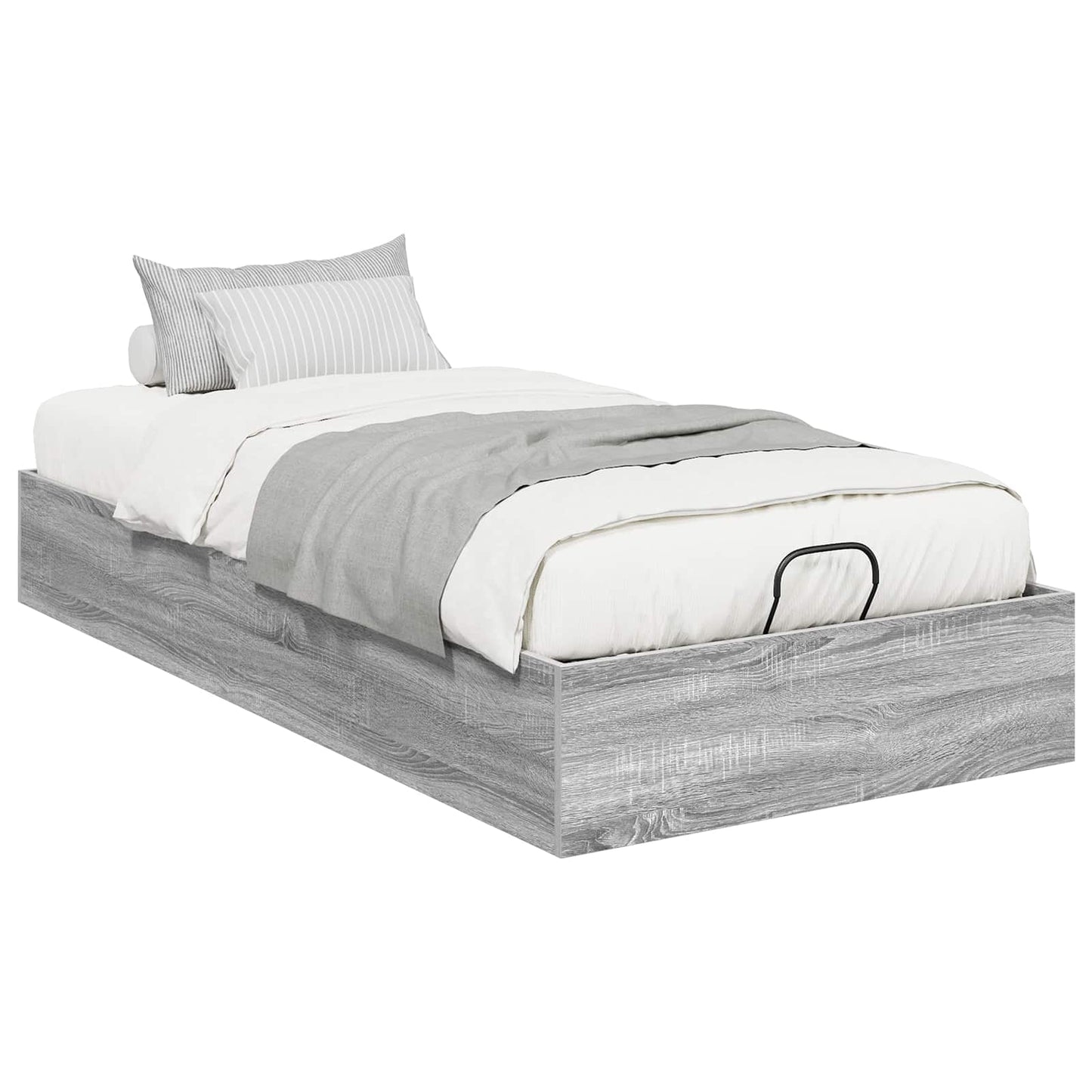 Ottoman Bed Frame Grey Sonoma 80.5 x 200 cm Engineered Wood