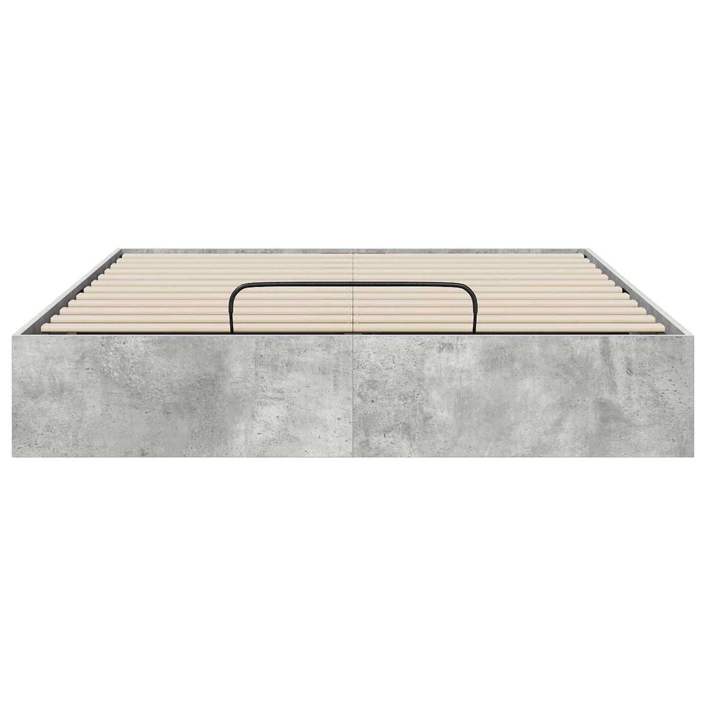 Ottoman Bed Frame Concrete Grey 135 x 190 cm Engineered Wood