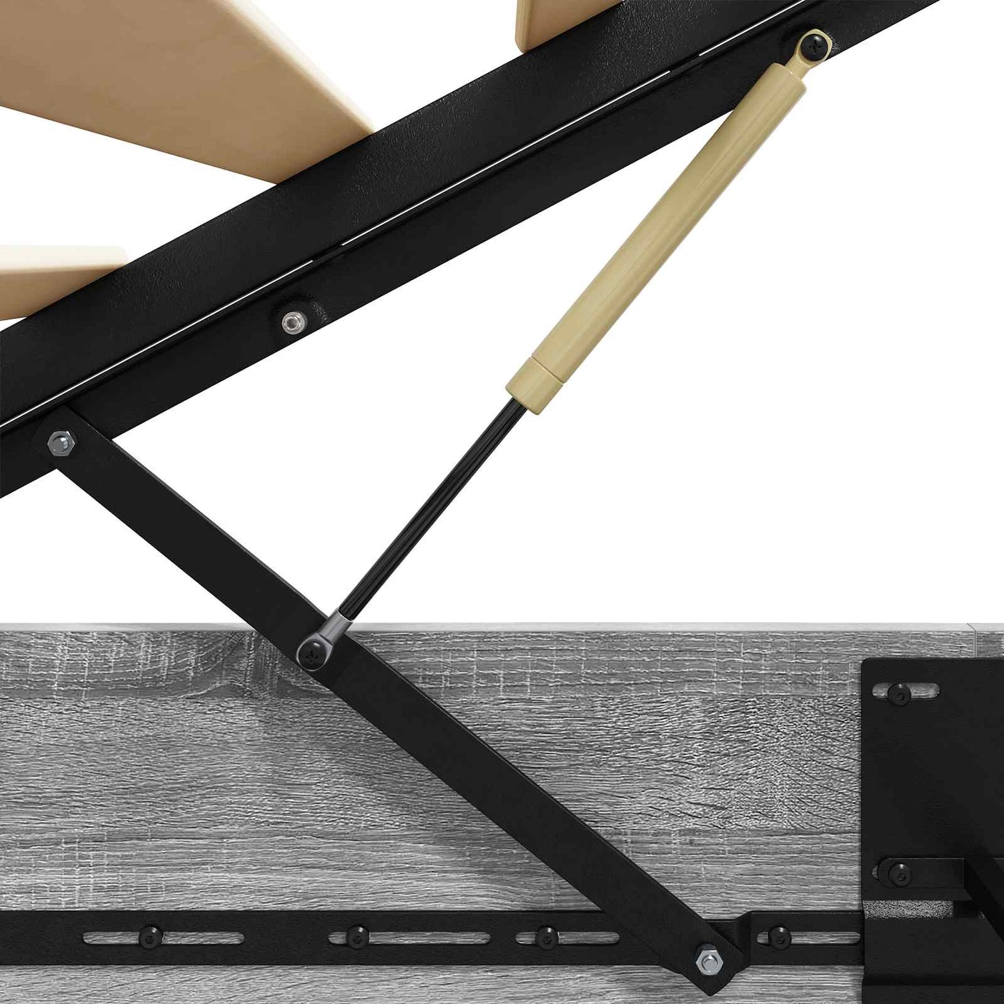 Ottoman Bed Frame Grey Sonoma 193 x 120 x 25 cm Engineered Wood