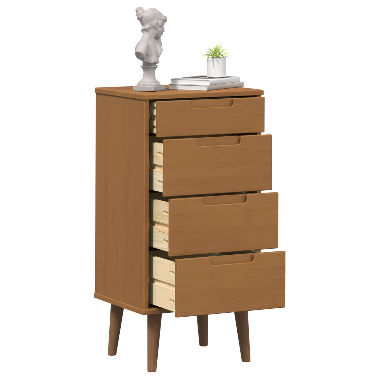 Chest of Drawers MOLDE Caramel 40 x 35 x 82 cm Solid Pine Wood